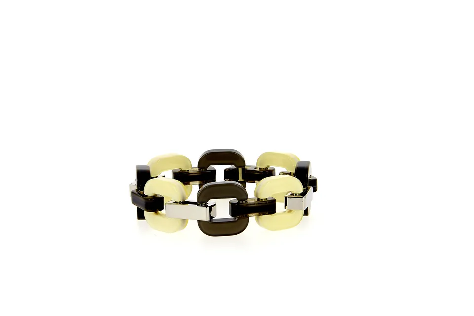 Xavier Derome Medium GO02 bracelet gourmette nacre
