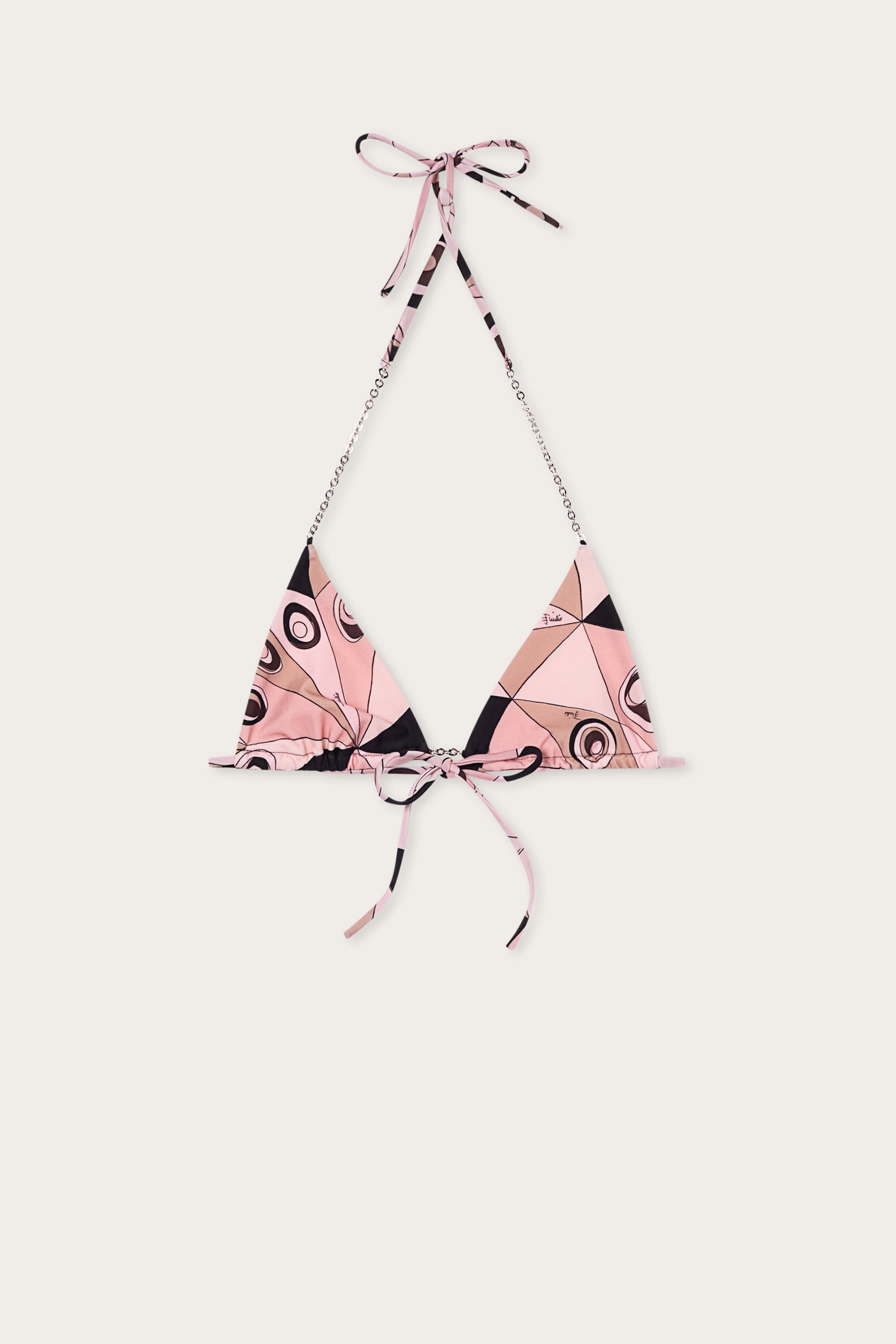 Emilio Pucci Occhi haut bikini triangle nude lycra
