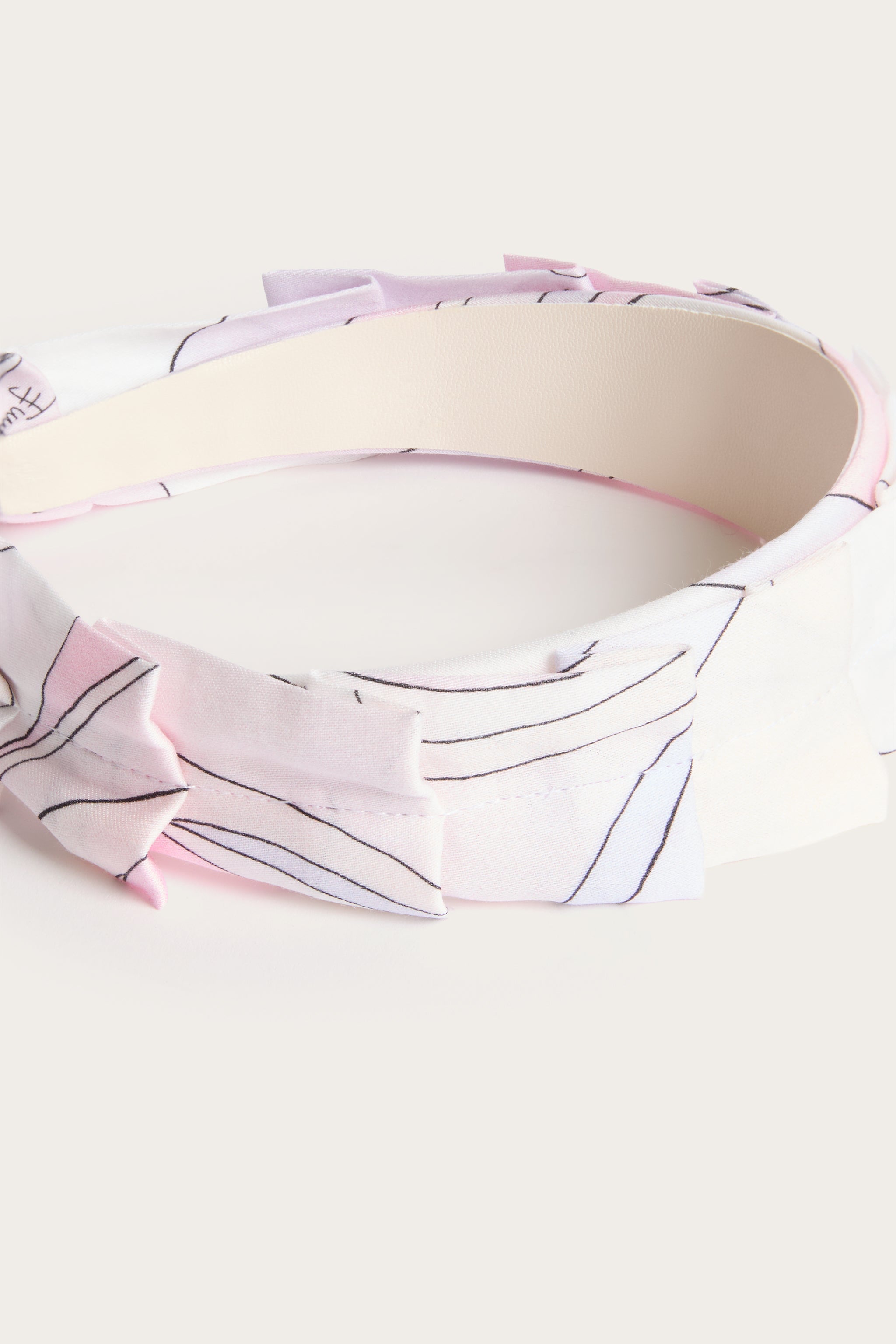 Emilio Pucci Cerchietto Serre-Tête Rose Lilla Coton