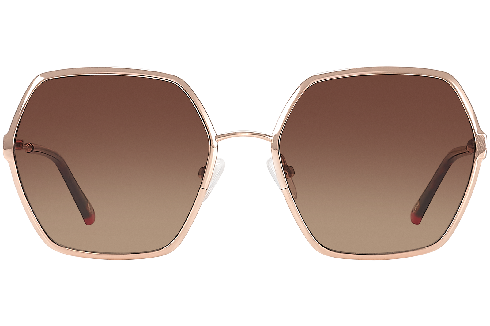 Clémence & Margaux Pampelonne lunettes de soleil doré hexagonal