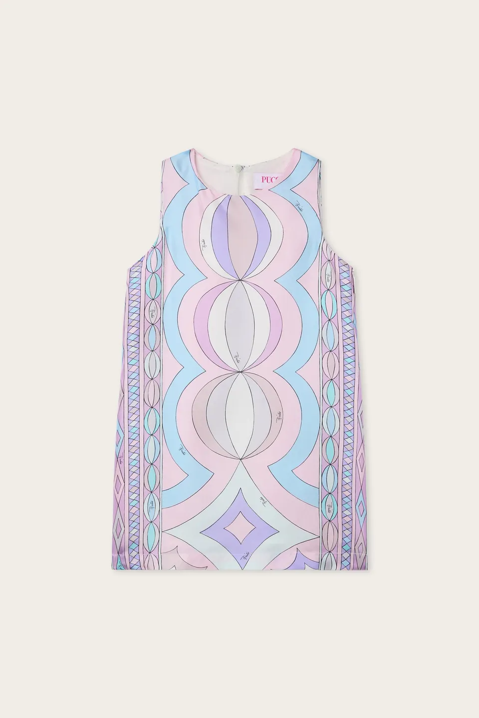 Emilio Pucci Abito in Seta robe soie enfant rose bleu