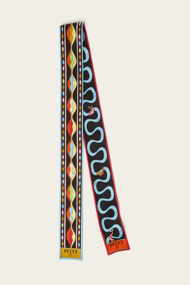 Emilio Pucci Foulard Bandeau Multicolor soie 8x160
