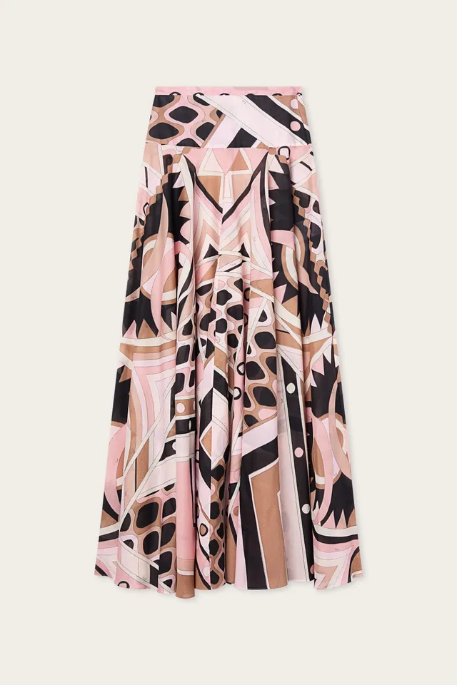Emilio Pucci Vivara Jupe Coton Nude Femme