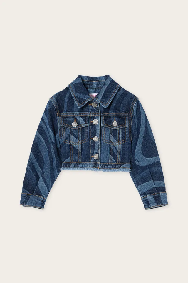 Emilio Pucci Jackets & Coats ZY2A37ZL384620 veste jean bleue marbre