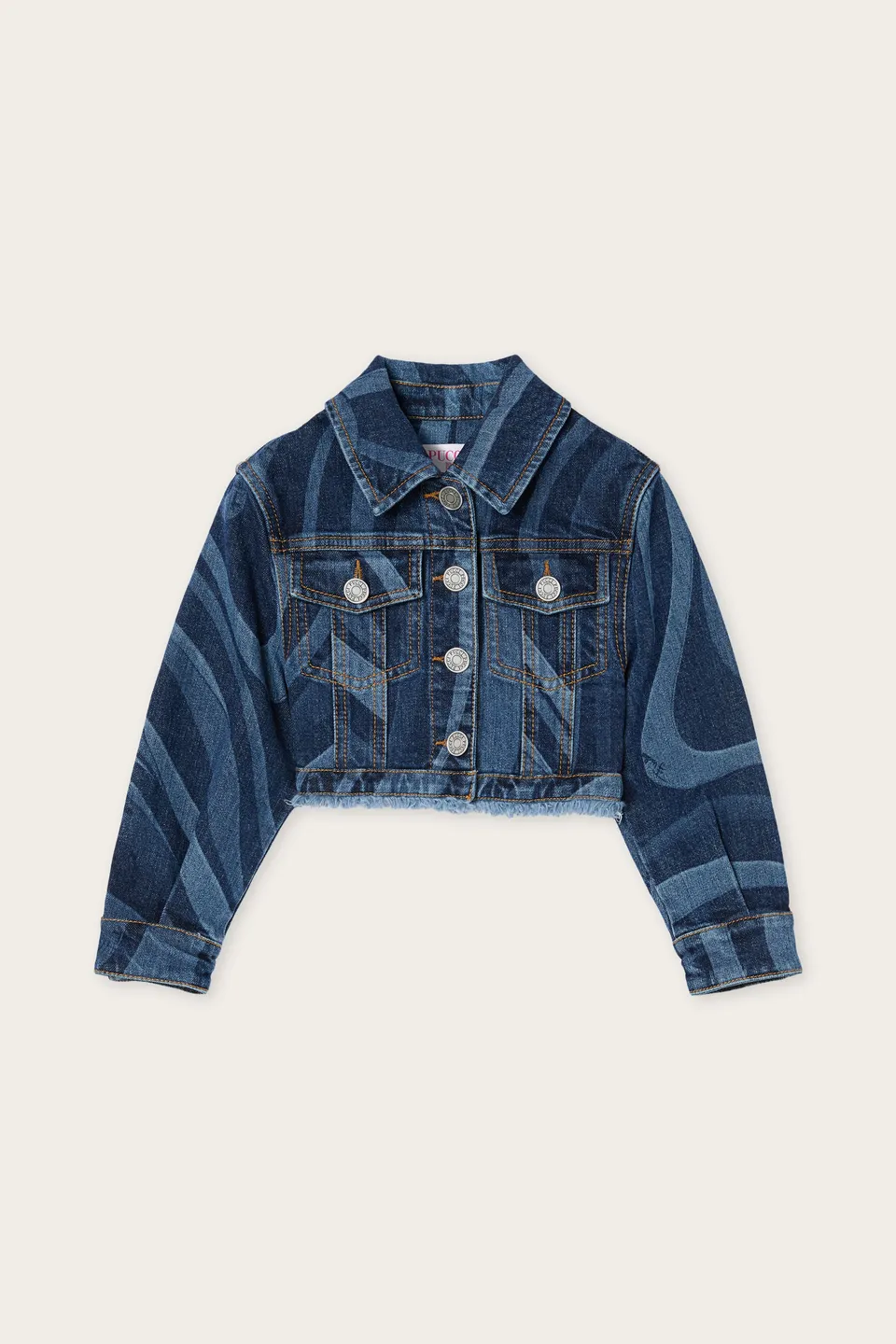 Emilio Pucci Jackets & Coats ZY2A37ZL384620 veste jean bleue marbre