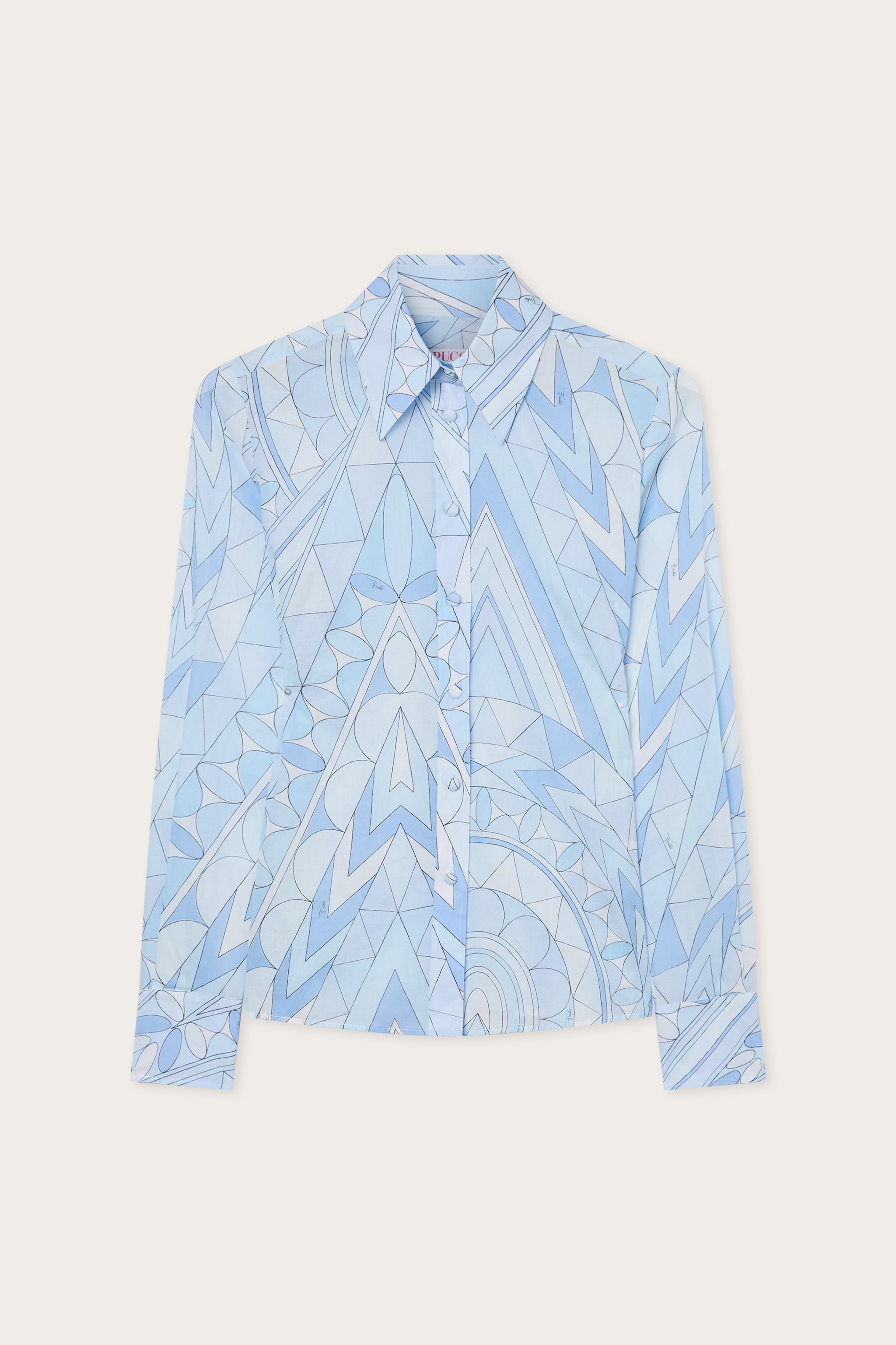 Emilio Pucci Manuba 6HRJ276H774 chemise coton bleu clair