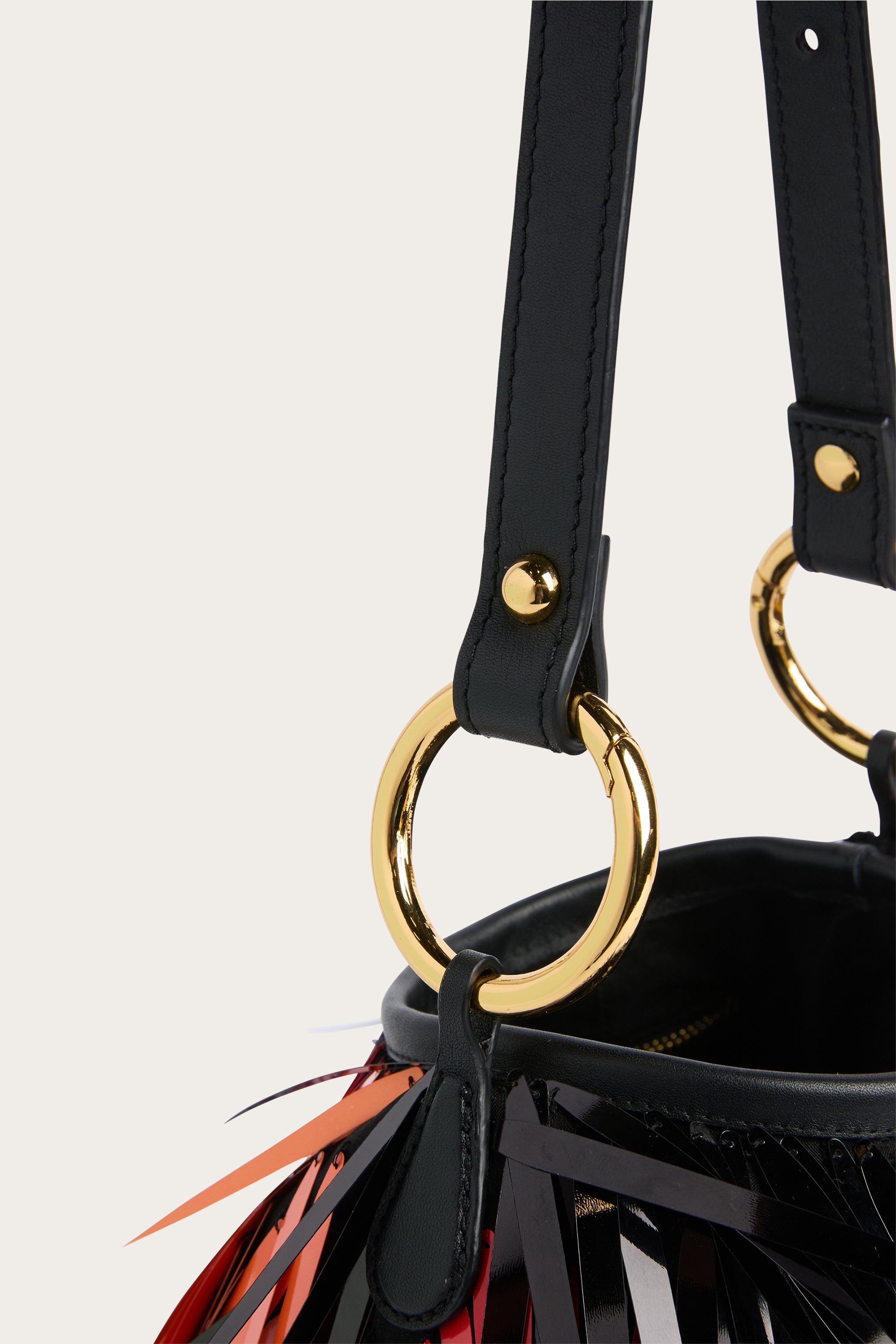 Emilio Pucci Bags Capriccio sac orange noir brodé paillettes