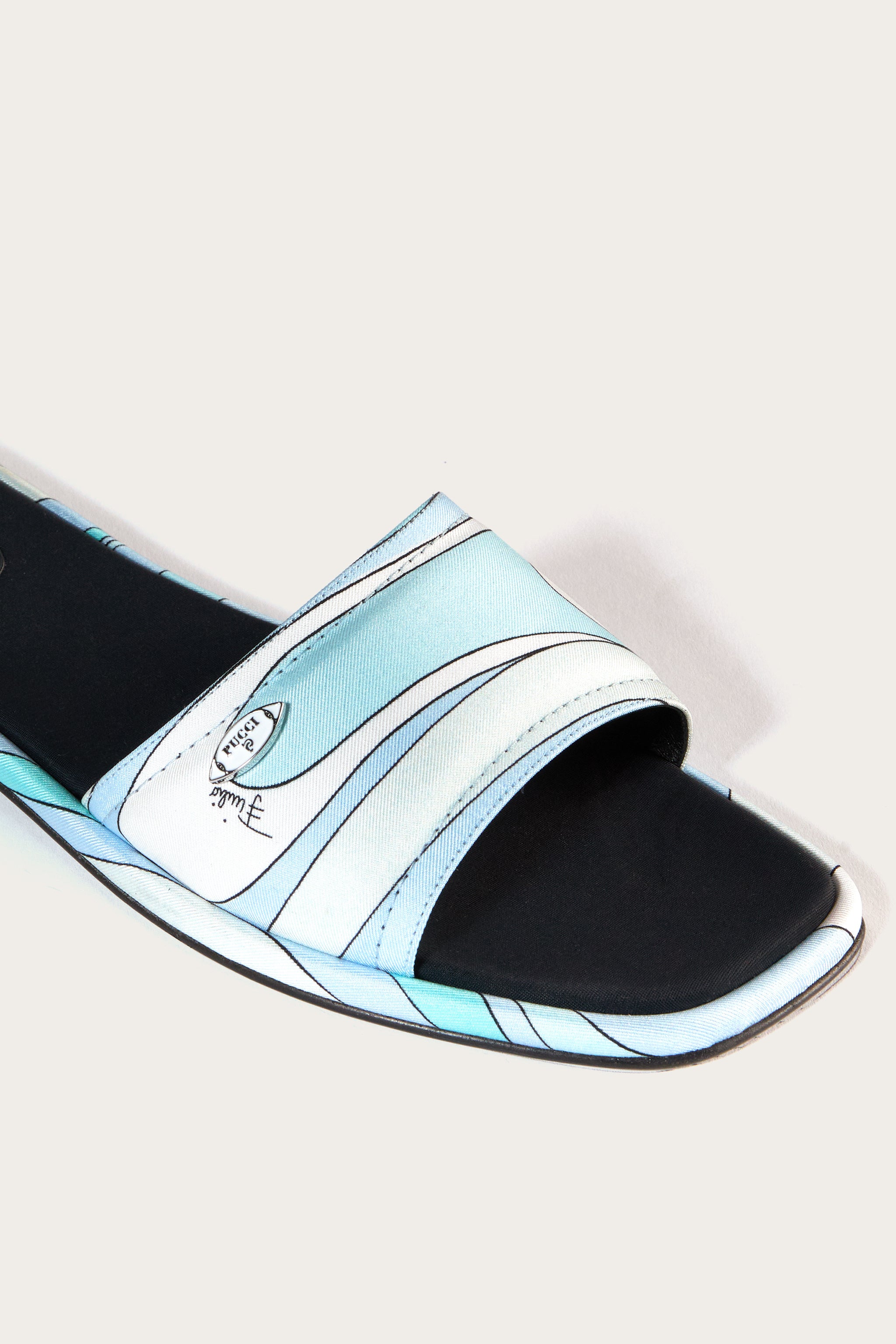 Emilio Pucci Yummy sandales soie aqua Marmo 36-41