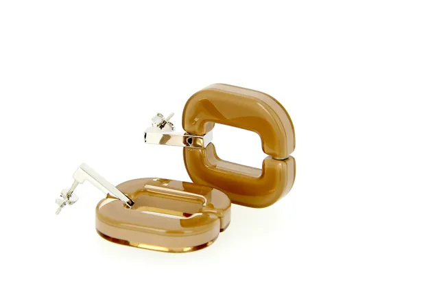 Xavier Derome BO01 C205 boucles d'oreilles acétate