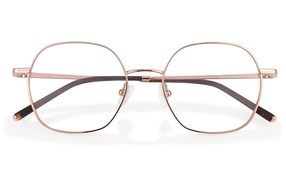 Clémence & Margaux La Friendly lunettes de vue doré hexagonale
