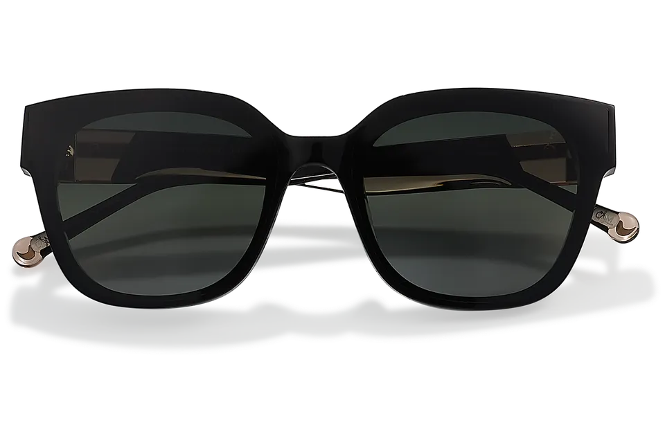 Clémence & Margaux La Calypso lunettes de soleil Noir polarisé verres plats