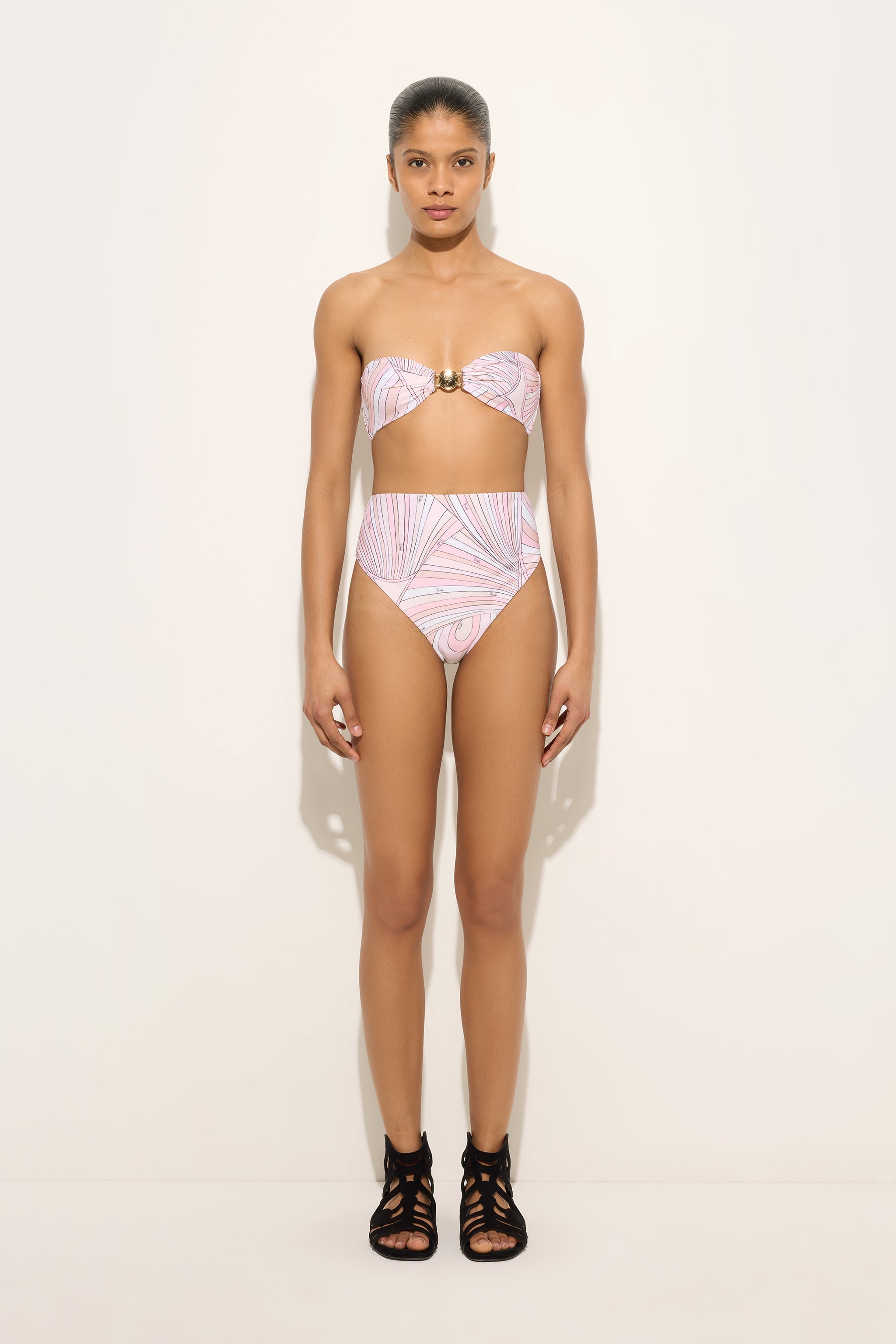 Emilio Pucci Bikini Top Iride haut de bikini rose nude lycra