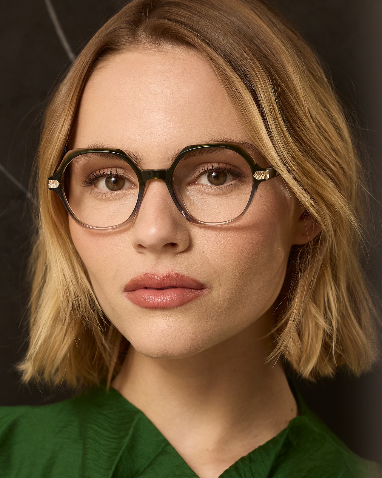 Clémence & Margaux La Reflet lunettes de vue dégradé vert rose
