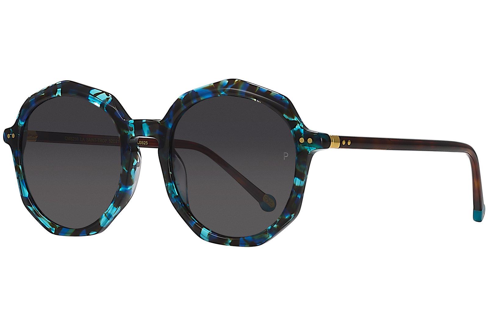 Clémence & Margaux La Saint-Trop lunettes de soleil moucheté bleu vert