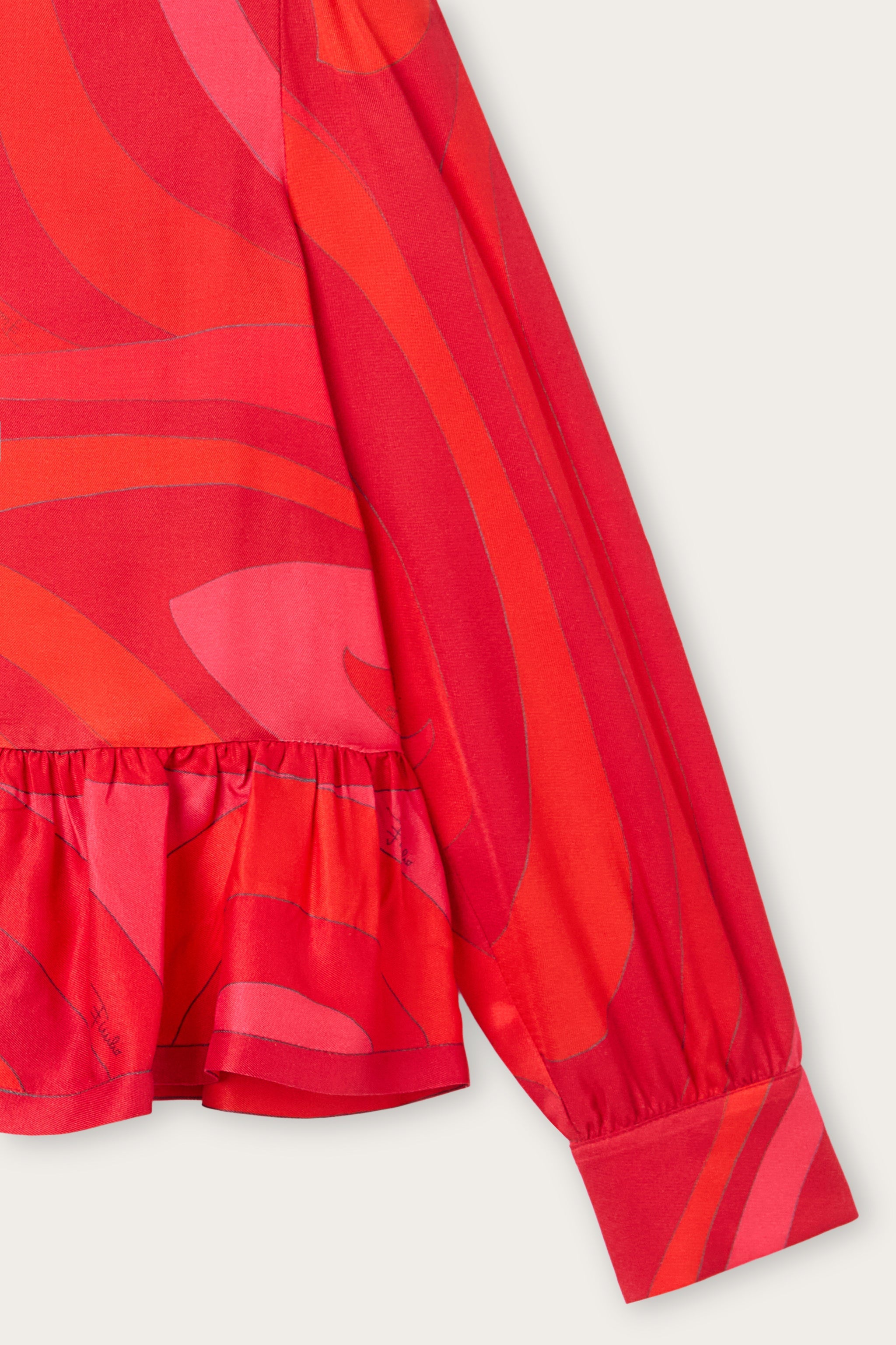 Emilio Pucci Marmo blouse rouge fille 4Y-14Y