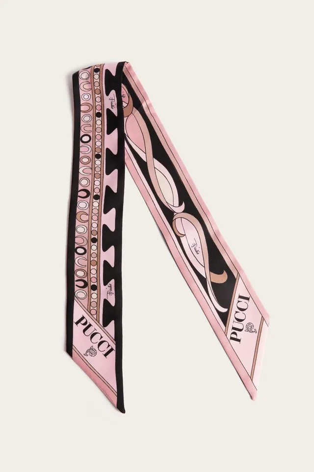 Emilio Pucci Silks foulard soie nude 5x70 cm