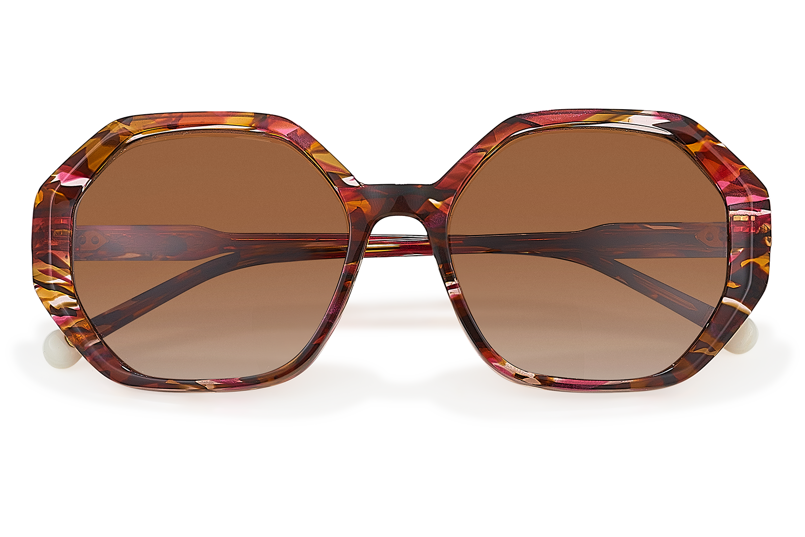 Clémence & Margaux La Funny-Girl lunettes de soleil Nude & Bleu polarisé