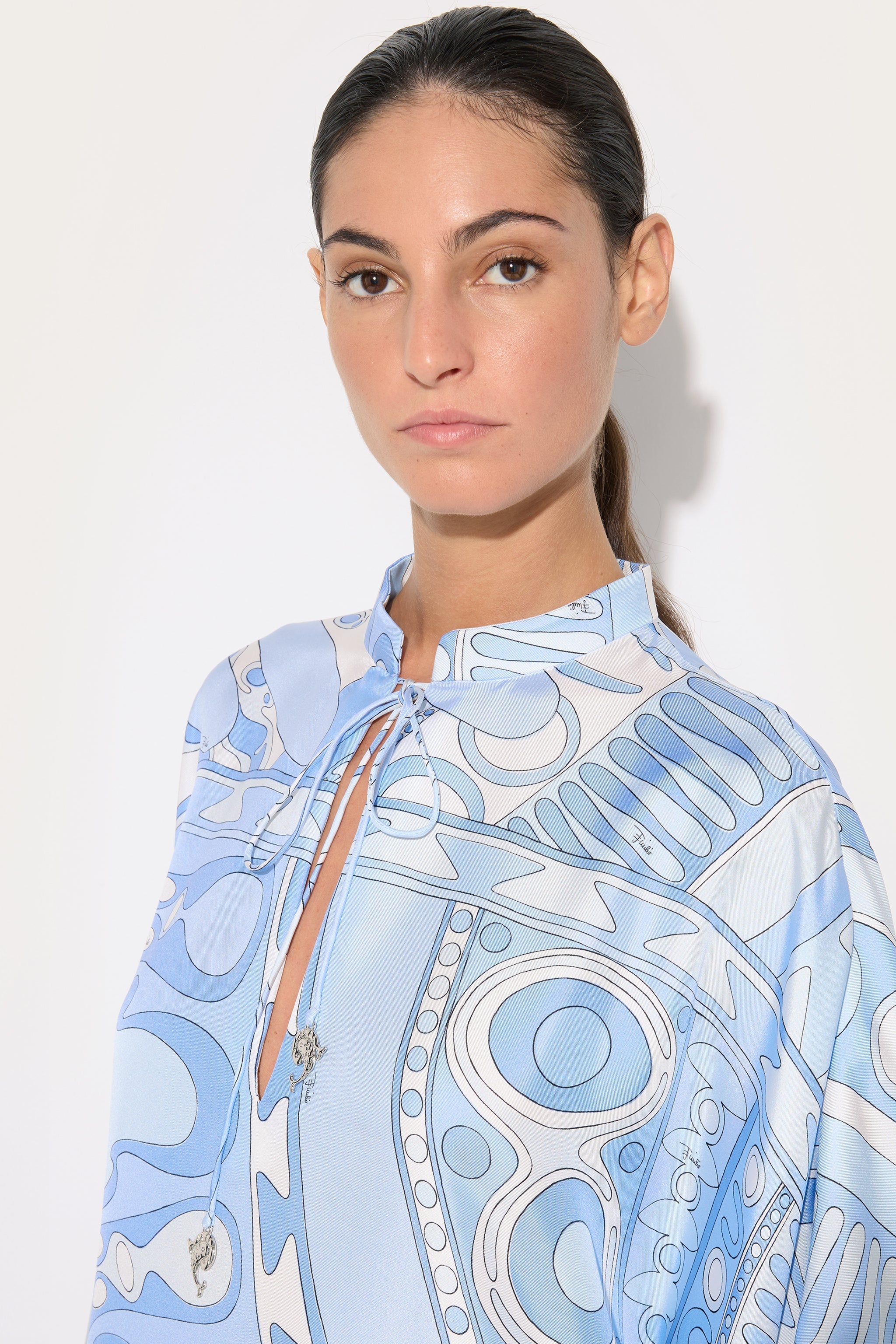 Emilio Pucci Caftano Soleil caftan bleu clair