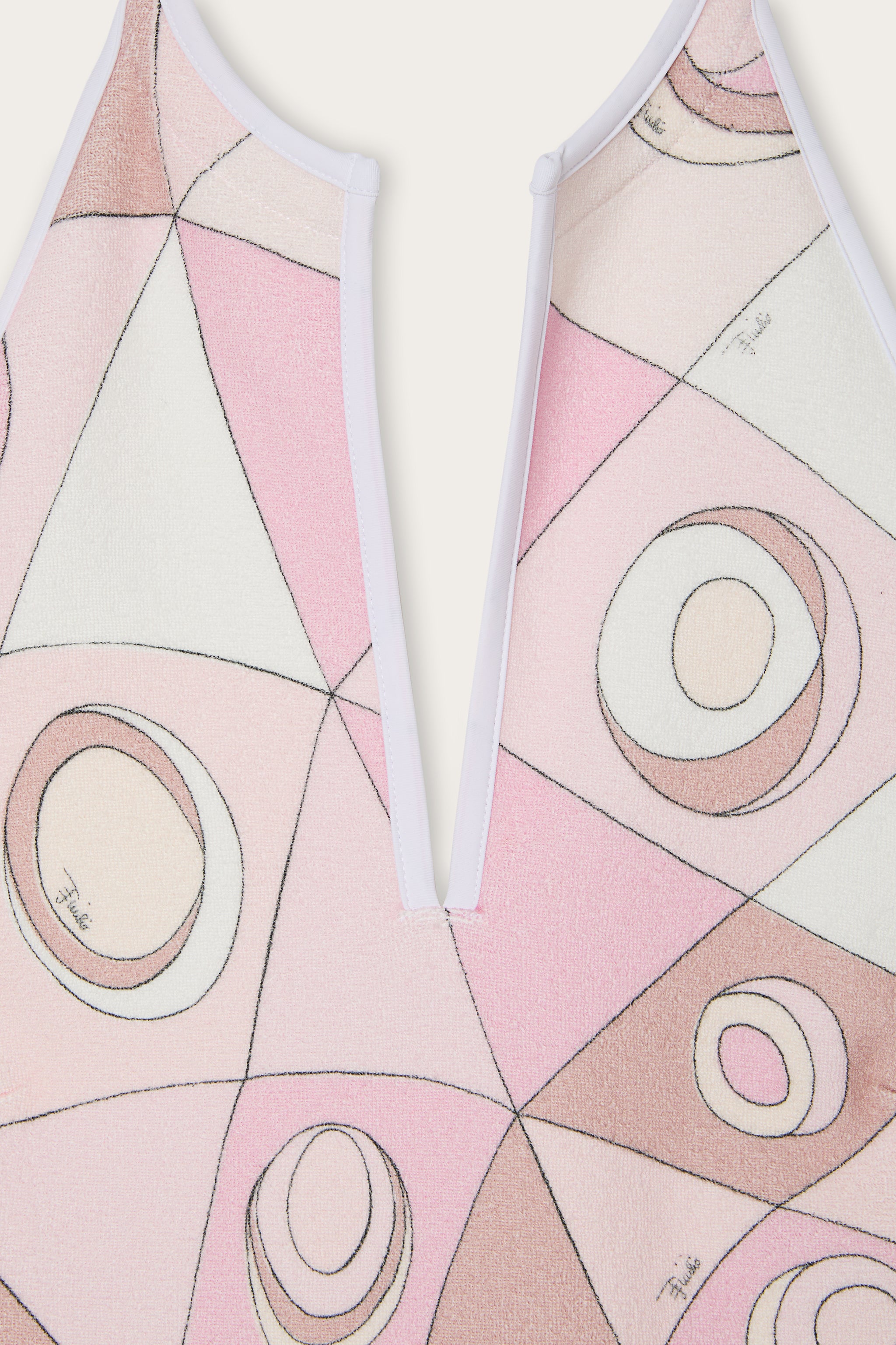 Emilio Pucci Iride robe courte rose/nude éponge