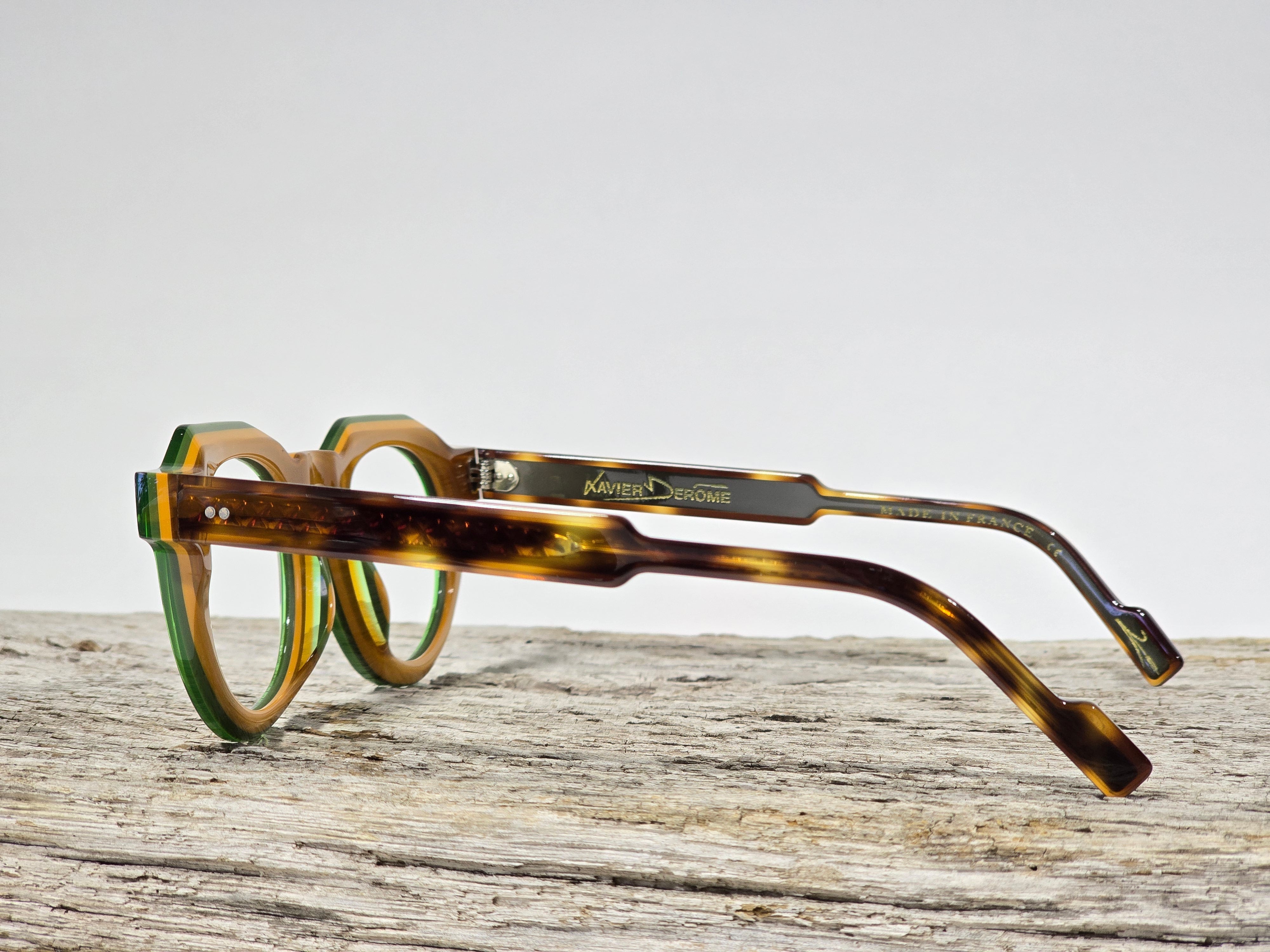 Xavier Derome Generoso C309 lunettes de vue vertes écaille