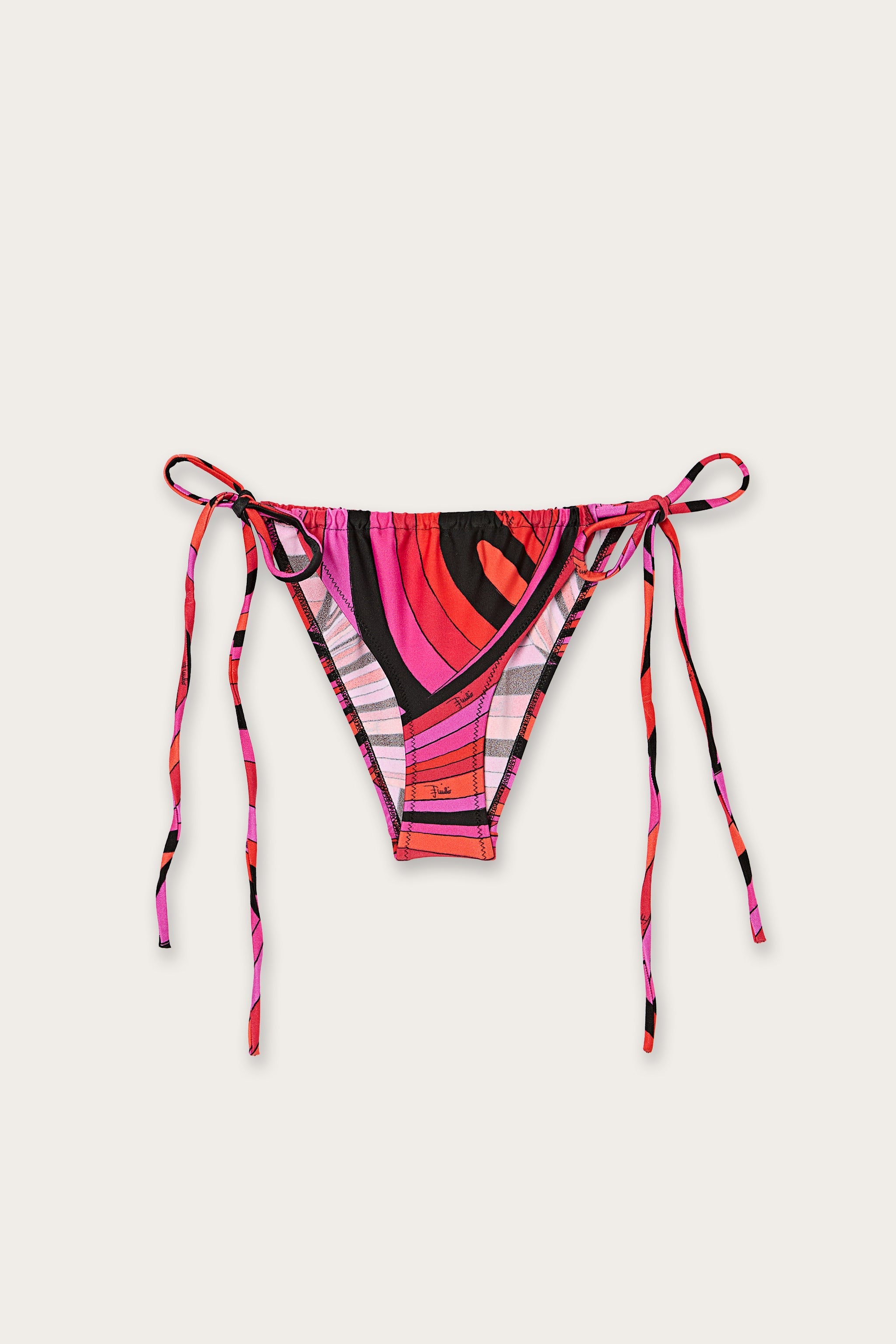 Emilio Pucci Iride slip bikini fuchsia noir lycra