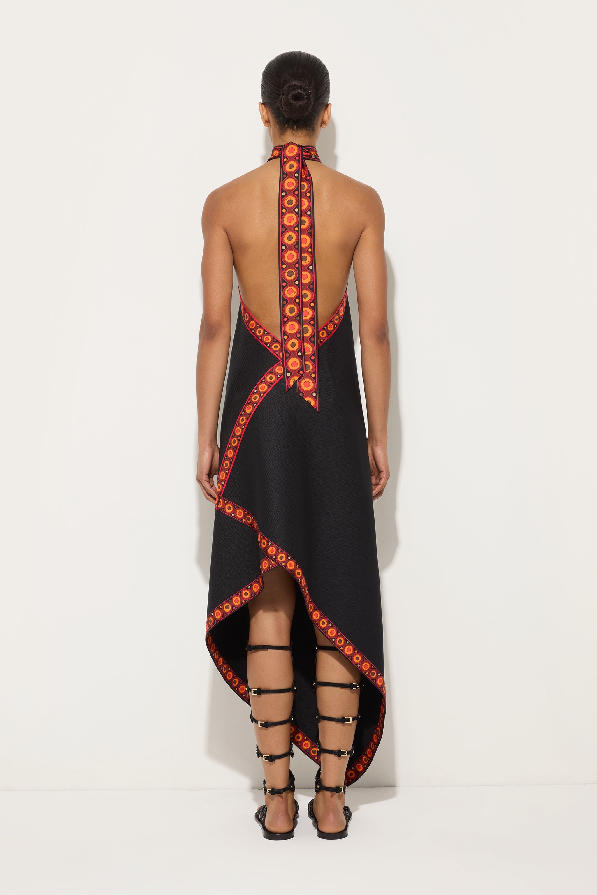 Emilio Pucci Dresses robe longue noire 38 coton lin