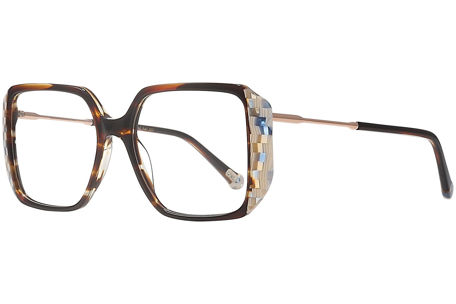Clémence & Margaux Optiques La Queen lunettes de vue Ecaille & Damier