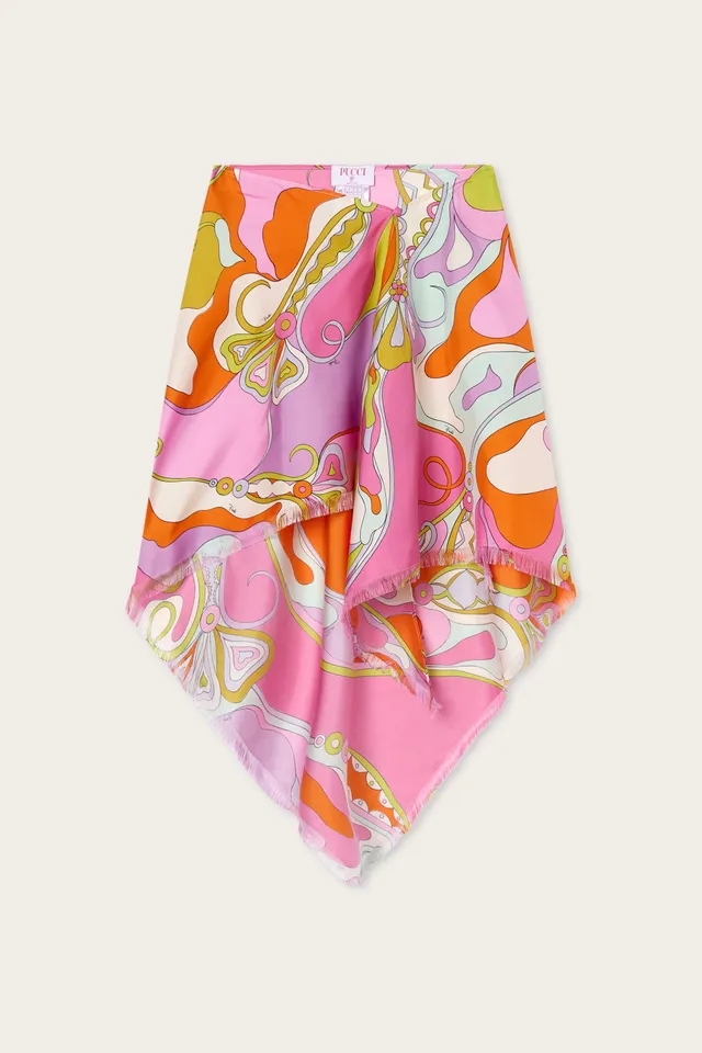 Emilio Pucci SKIRTS jupe soie multicolore asymétrique