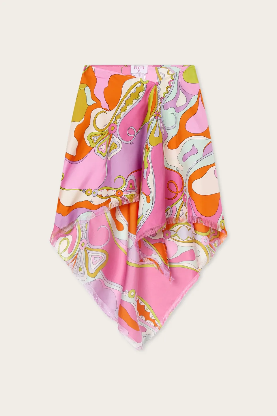 Emilio Pucci SKIRTS jupe soie multicolore asymétrique