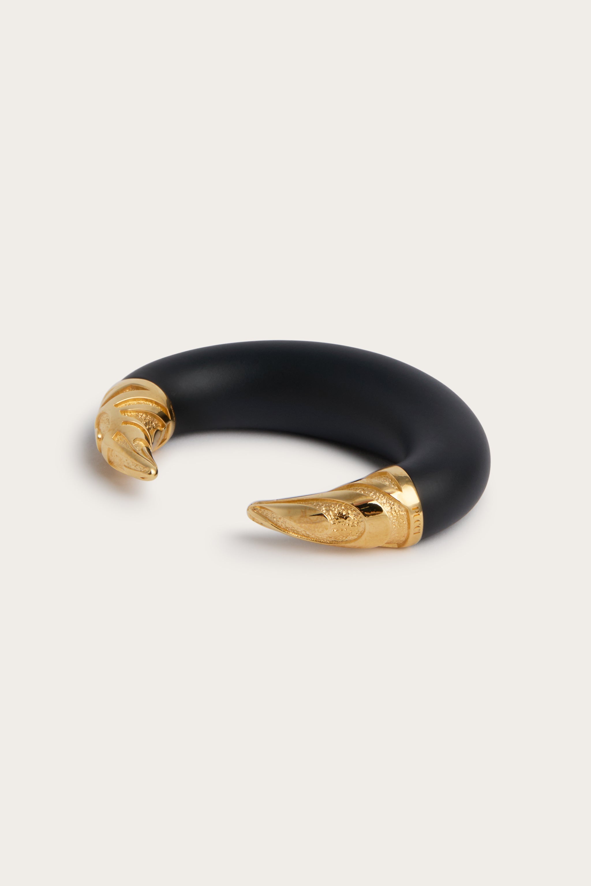 Emilio Pucci Corno bracelet rigide or noir