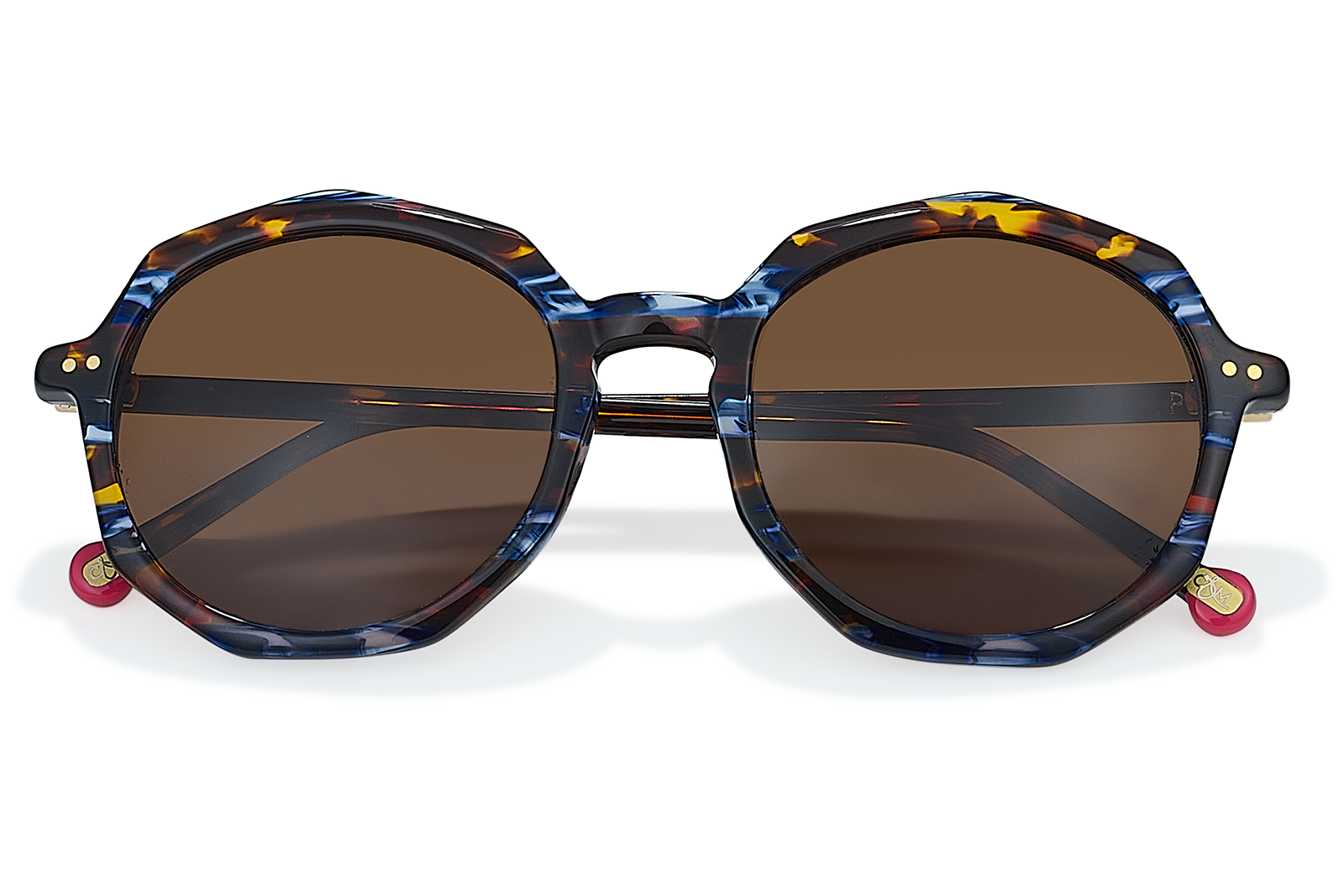 Clémence & Margaux La Saint-Trop lunettes de soleil moucheté bleu vert