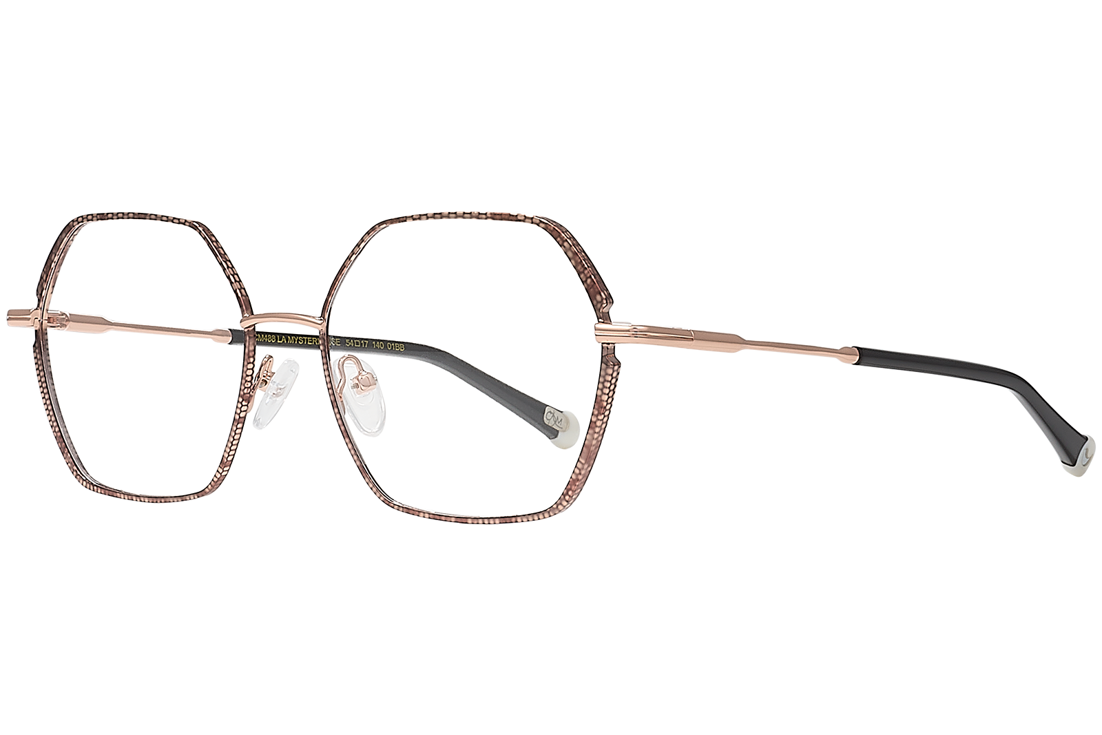 Clémence & Margaux La Mystérieuse lunettes de vue hexagonale doré bleu