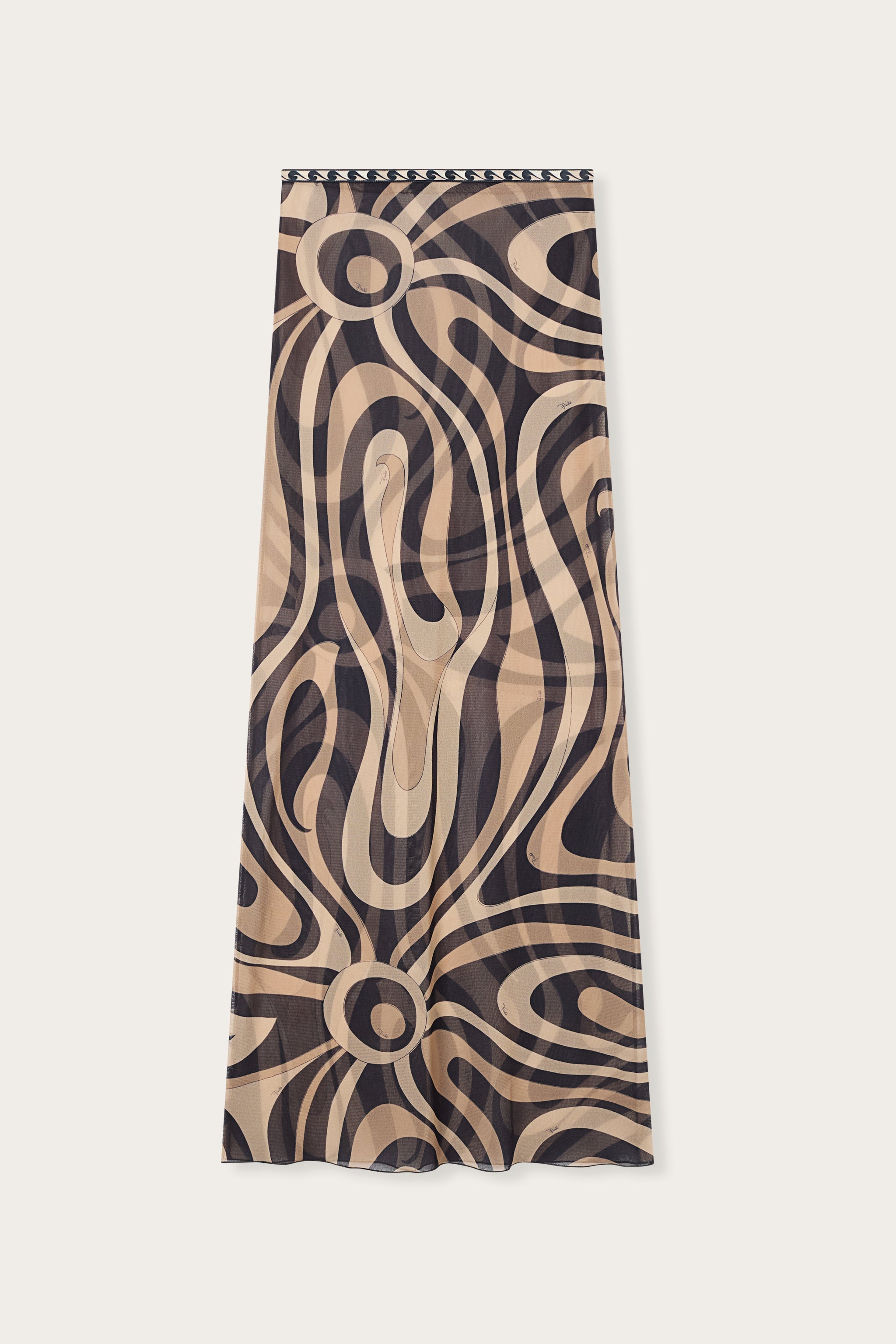 Emilio Pucci Gonna Marmo jupe longue beige noir