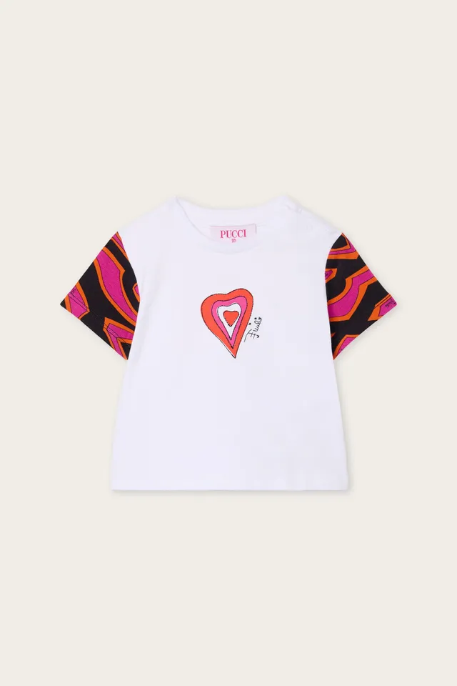 Emilio Pucci T-Shirts ZZ8A11ZZ372100 t-shirt blanc coton bio