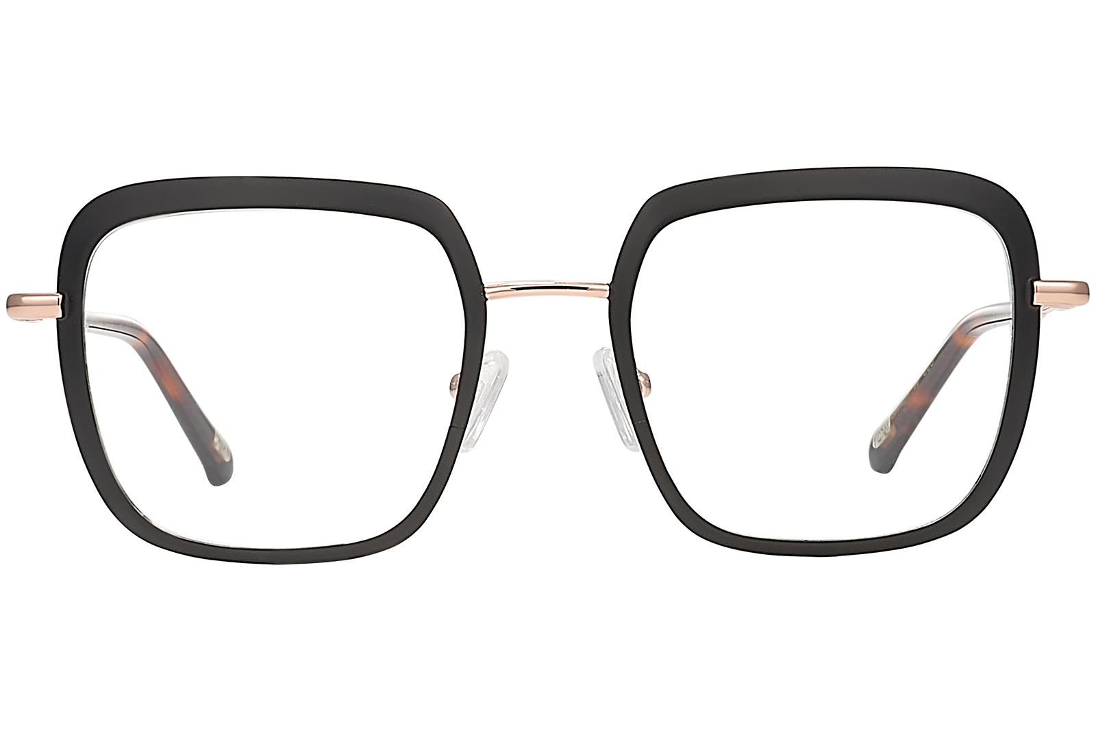 Clémence & Margaux Ambre lunettes de vue Noir & Doré carré