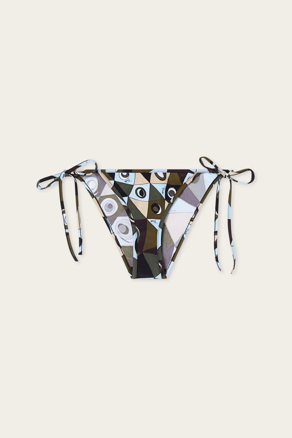 Emilio Pucci Bikini Slip Stampa Occhi bas de bikini kaki bleu