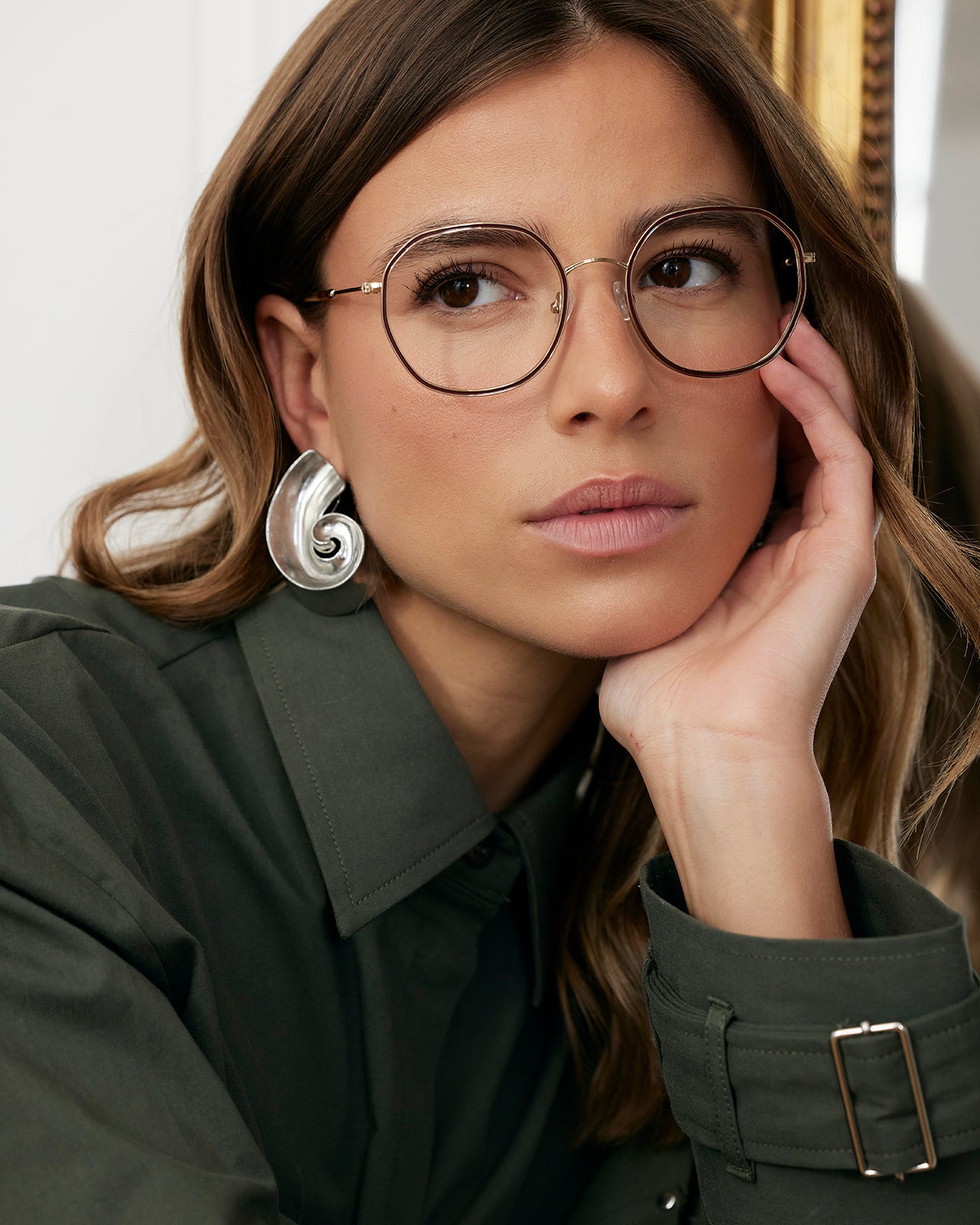 Clémence & Margaux Optiques L'Epoustouflante lunettes de vue blanc doré