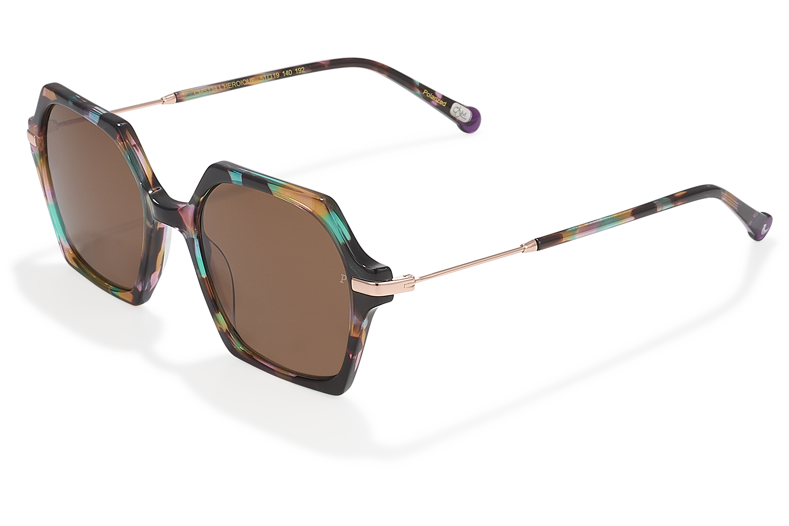 Clémence & Margaux L'Héroïque lunettes de soleil moucheté bleu orange