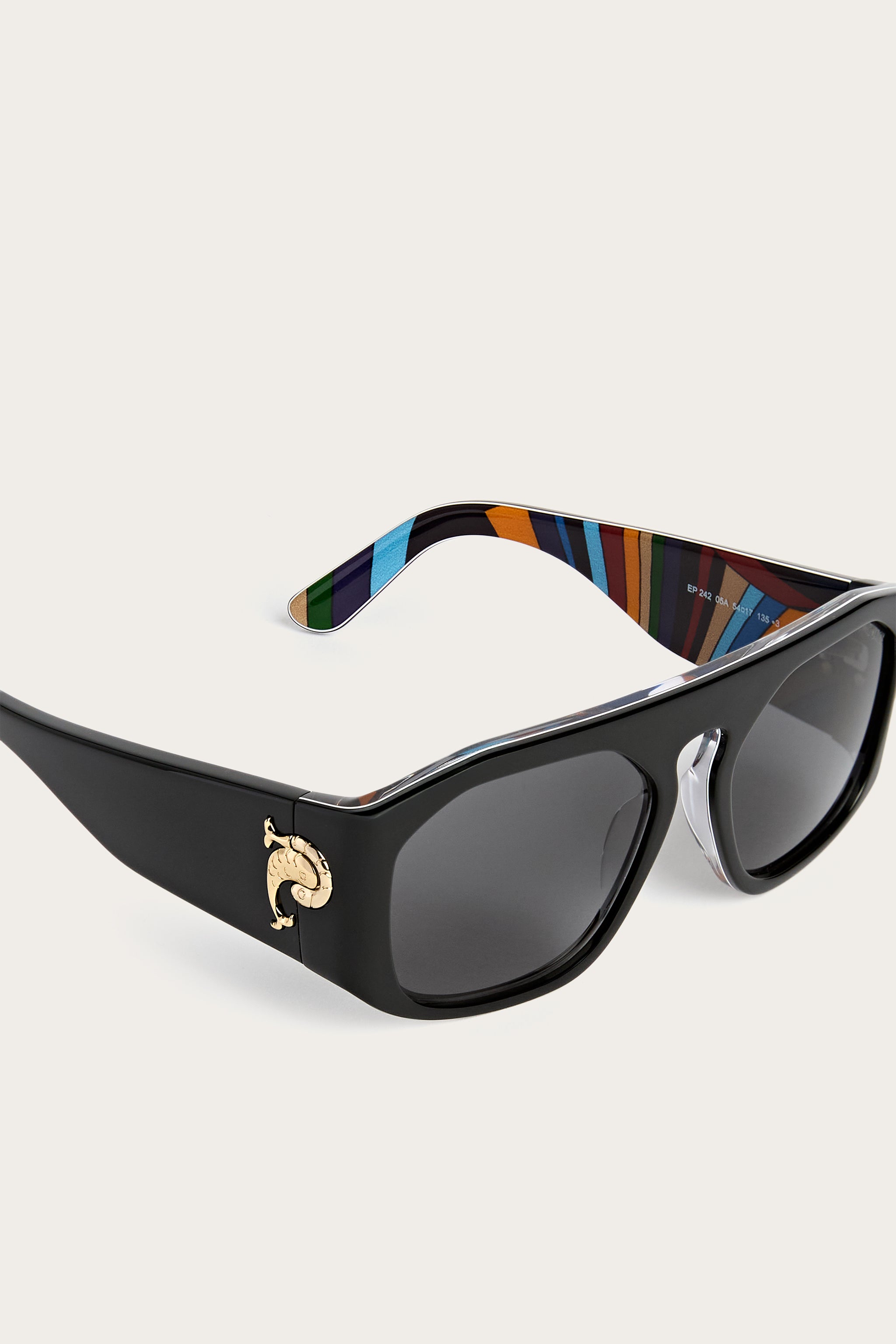 Emilio Pucci Passepartout Lunettes de soleil noires smoke