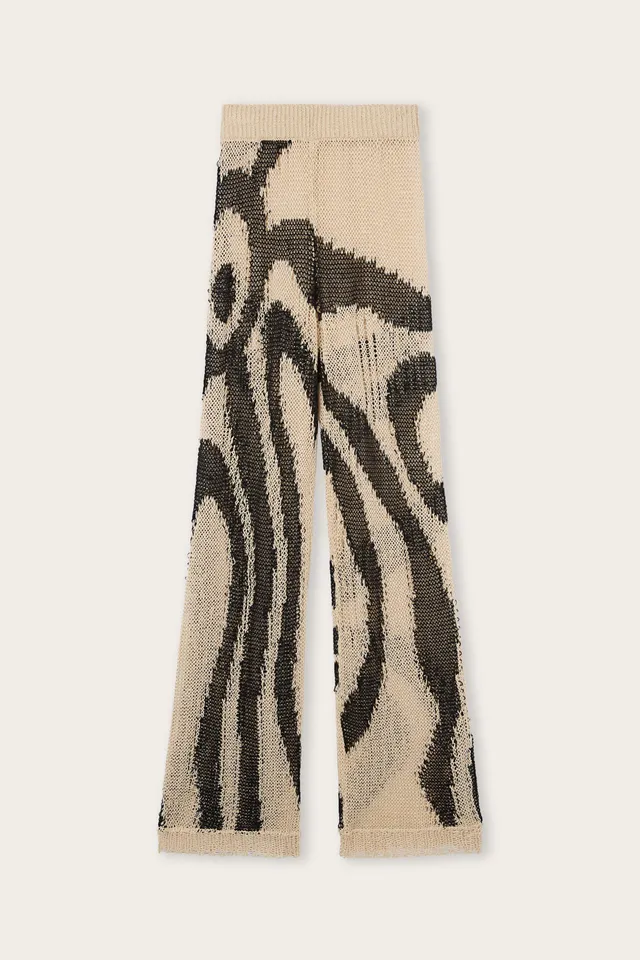 Emilio Pucci Pantalons Pantalon lin Marmo corde noir large