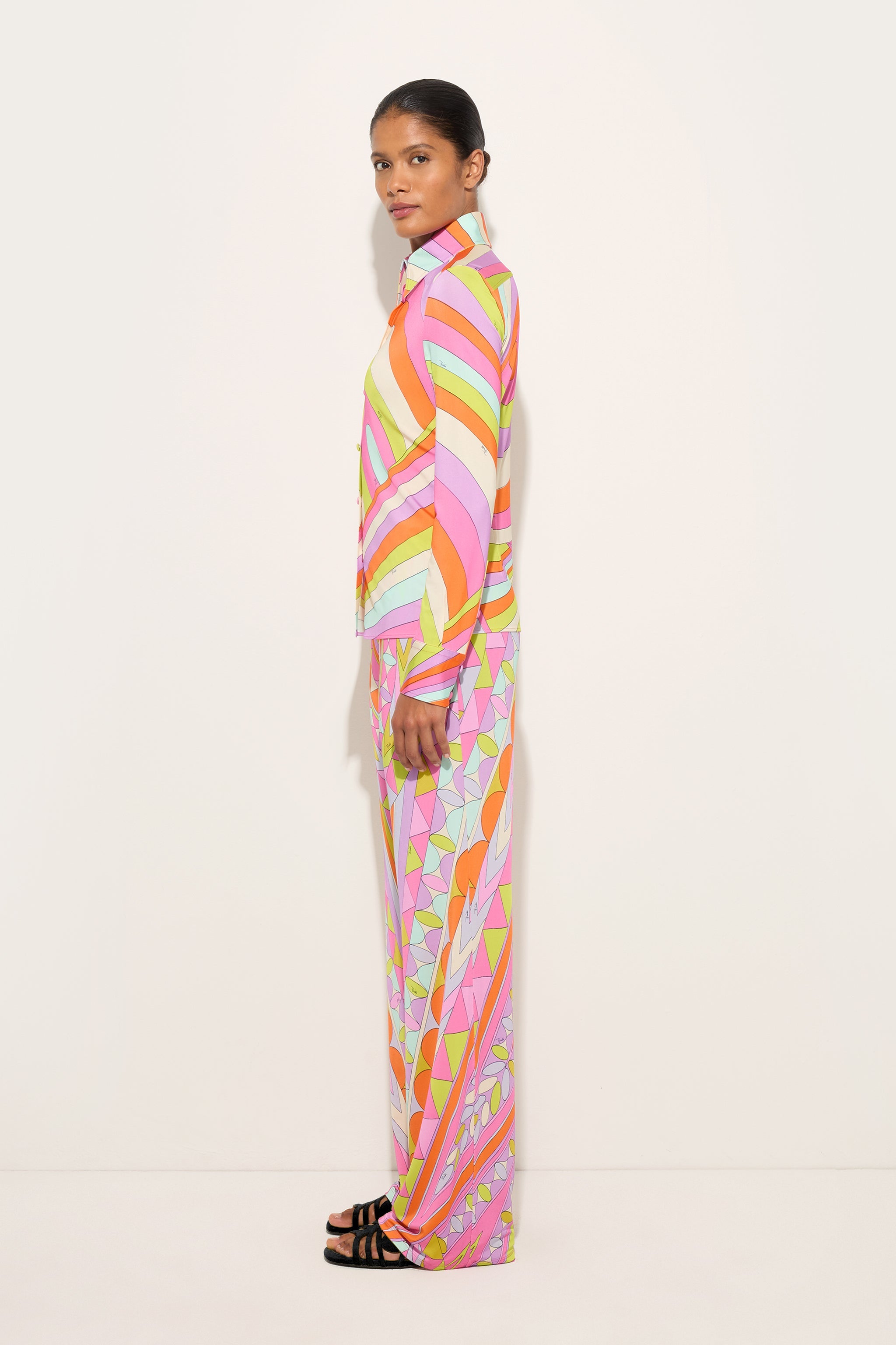 Emilio Pucci Chemise Iride Multicolore Viscose Femme