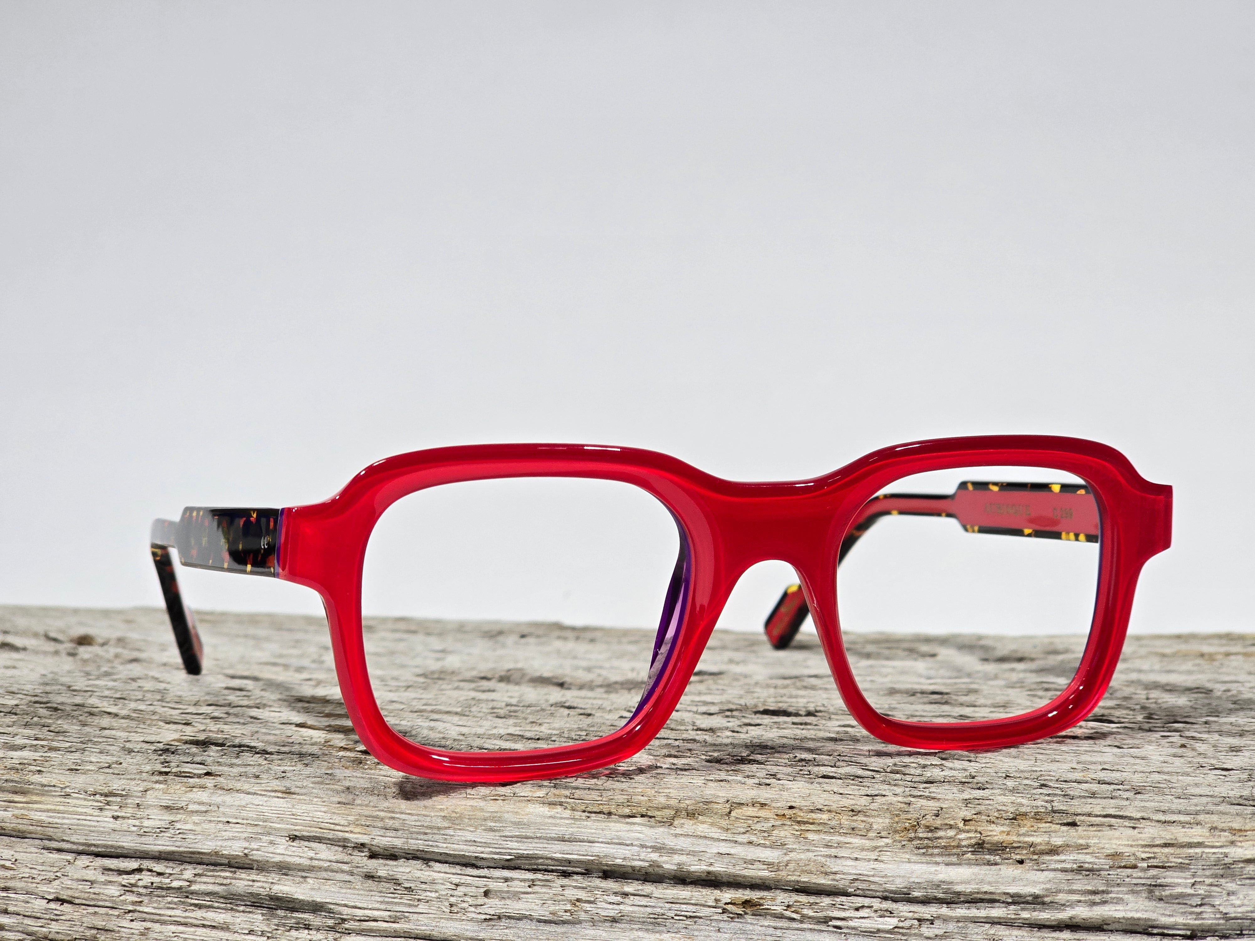 Xavier Derome Aubisque C299 lunettes de vue rouge écaille