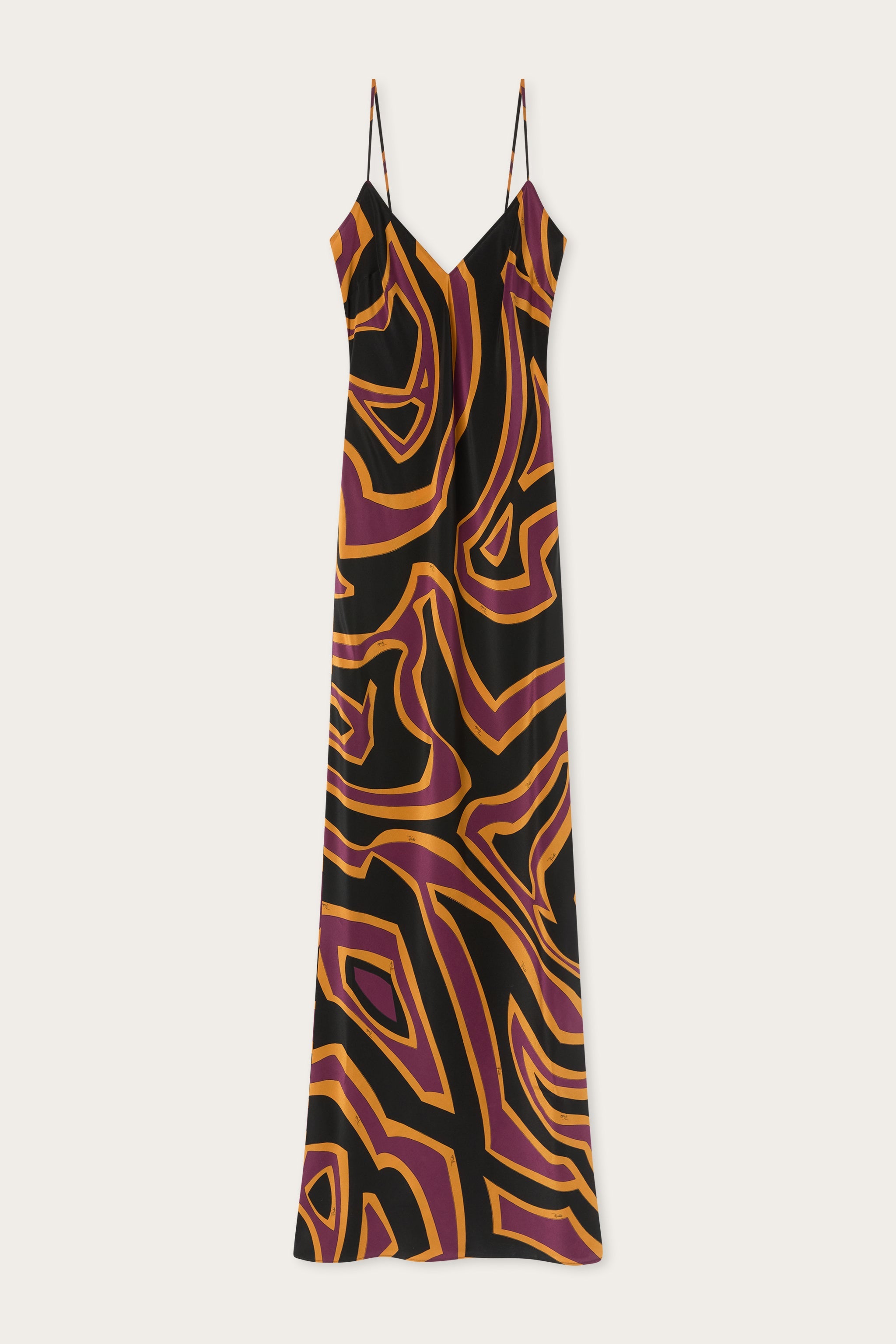 Emilio Pucci DRESSES Labirinto robe longue bordeaux gold soie