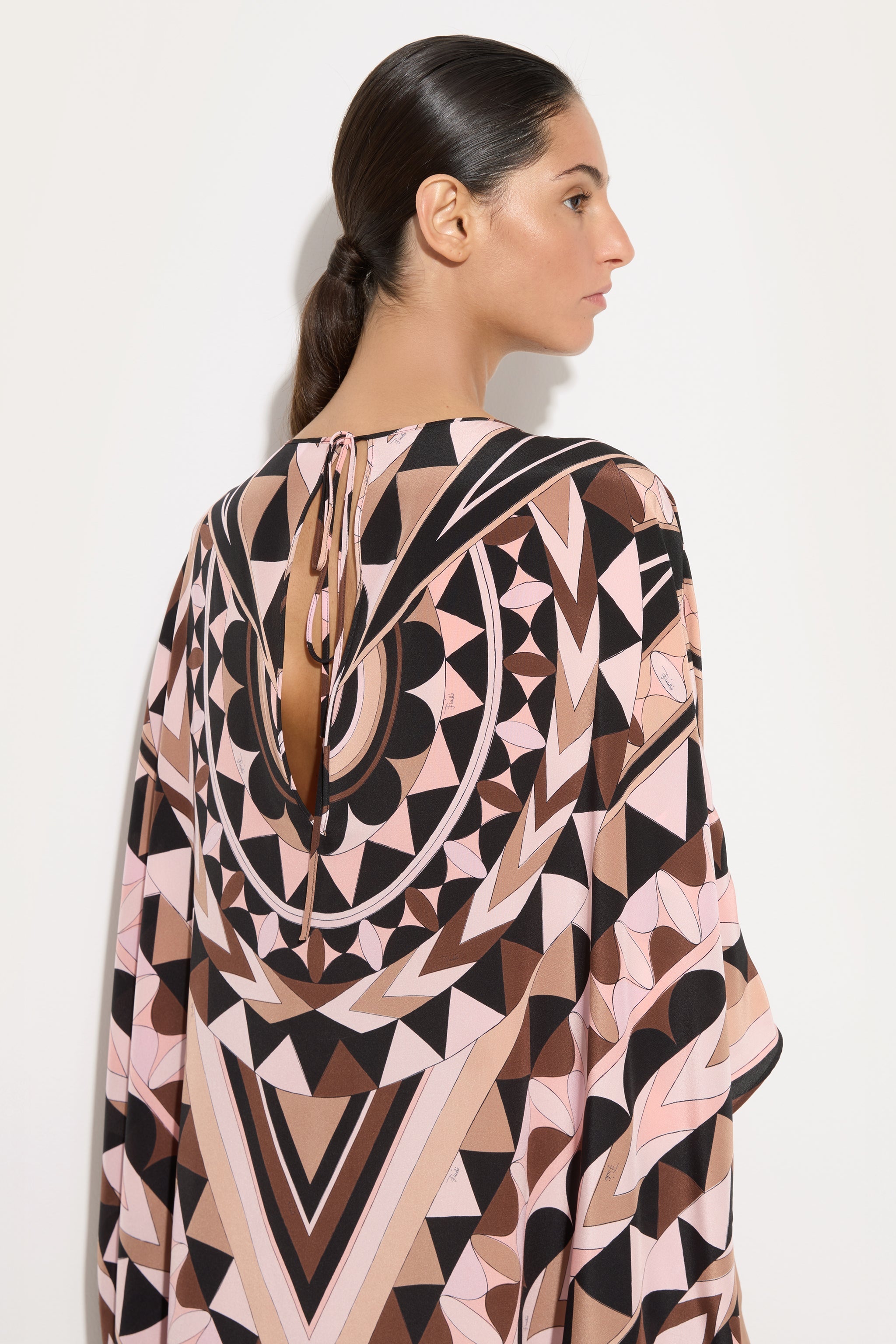 Emilio Pucci Manuba caftan soie nude ample