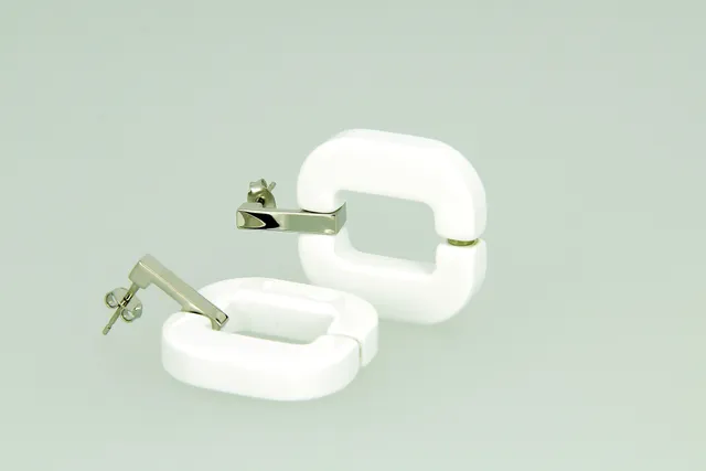 Xavier Derome BO 01 C30 boucles d'oreilles acétate