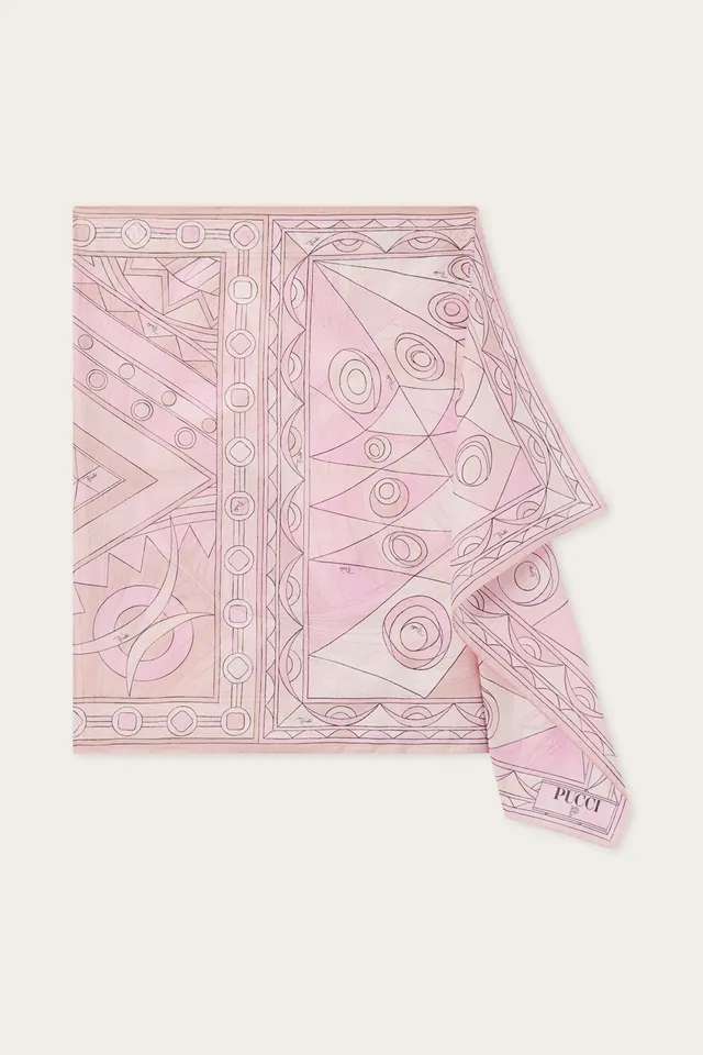 Emilio Pucci Sarong paréo coton rose nude 52x156