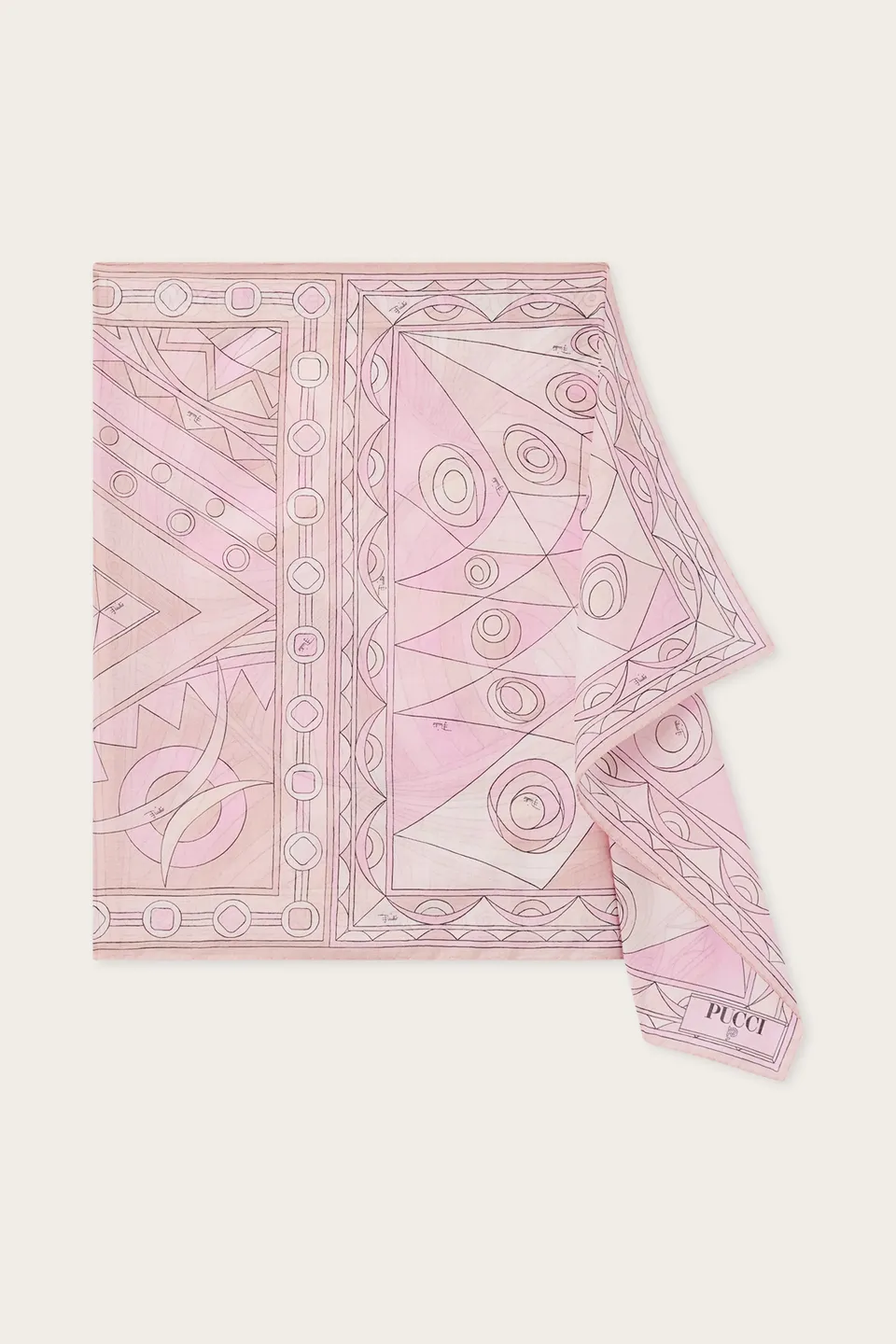 Emilio Pucci Sarong paréo coton rose nude 52x156