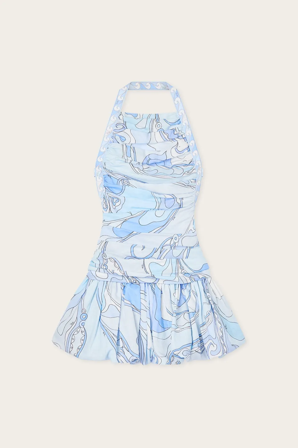 Emilio Pucci Dresses robe ballon Orchidee bleu clair ramie