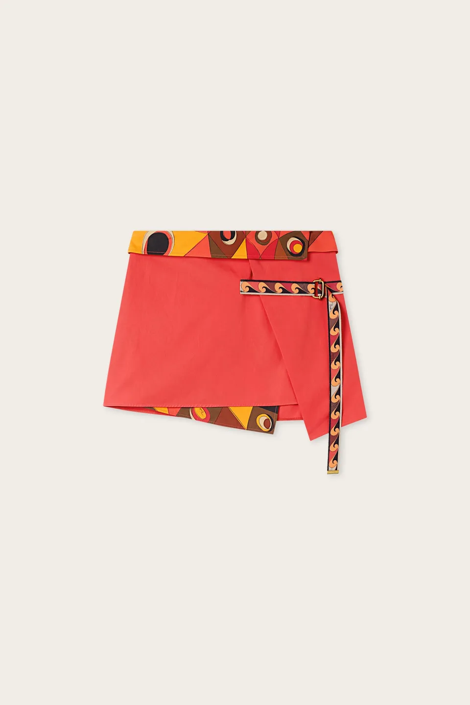 Emilio Pucci jupe portefeuille coton corail