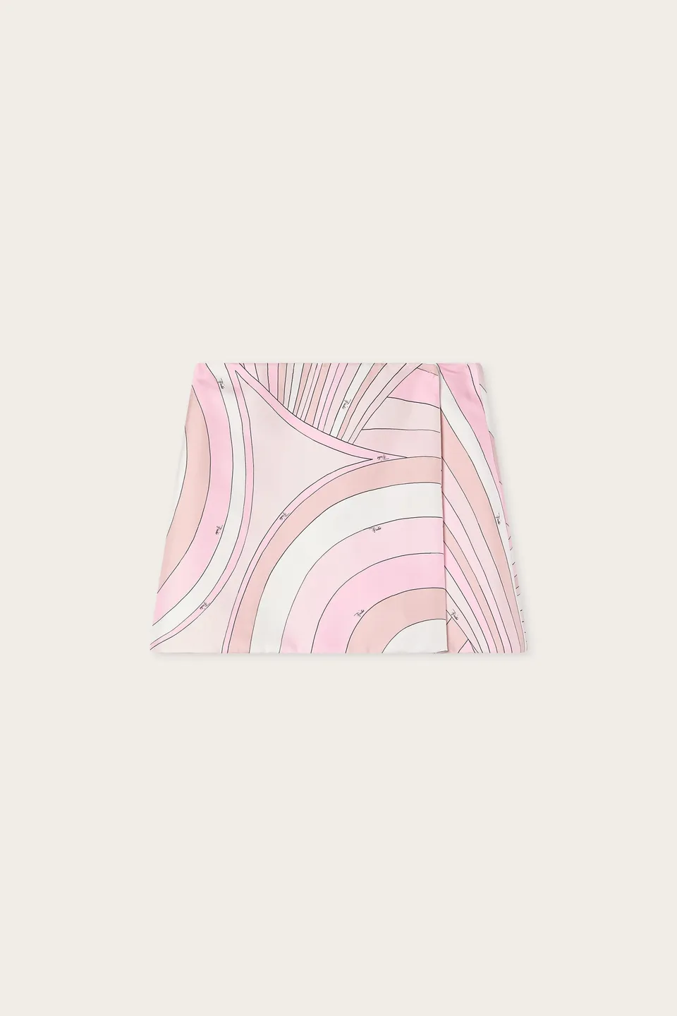 Emilio Pucci Iride jupe portefeuille soie rose nude